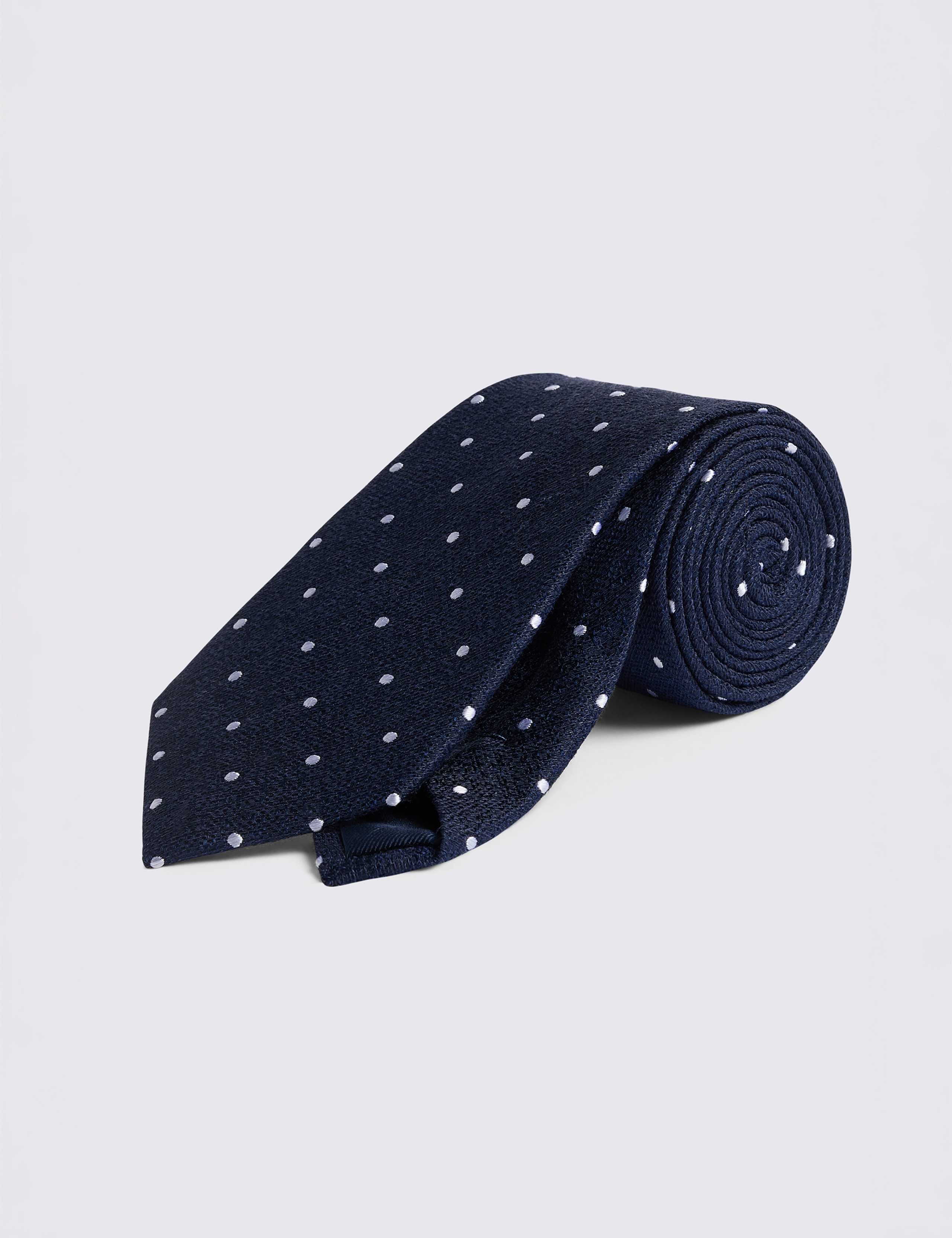 Polka Dot Occasion Tie with Silk