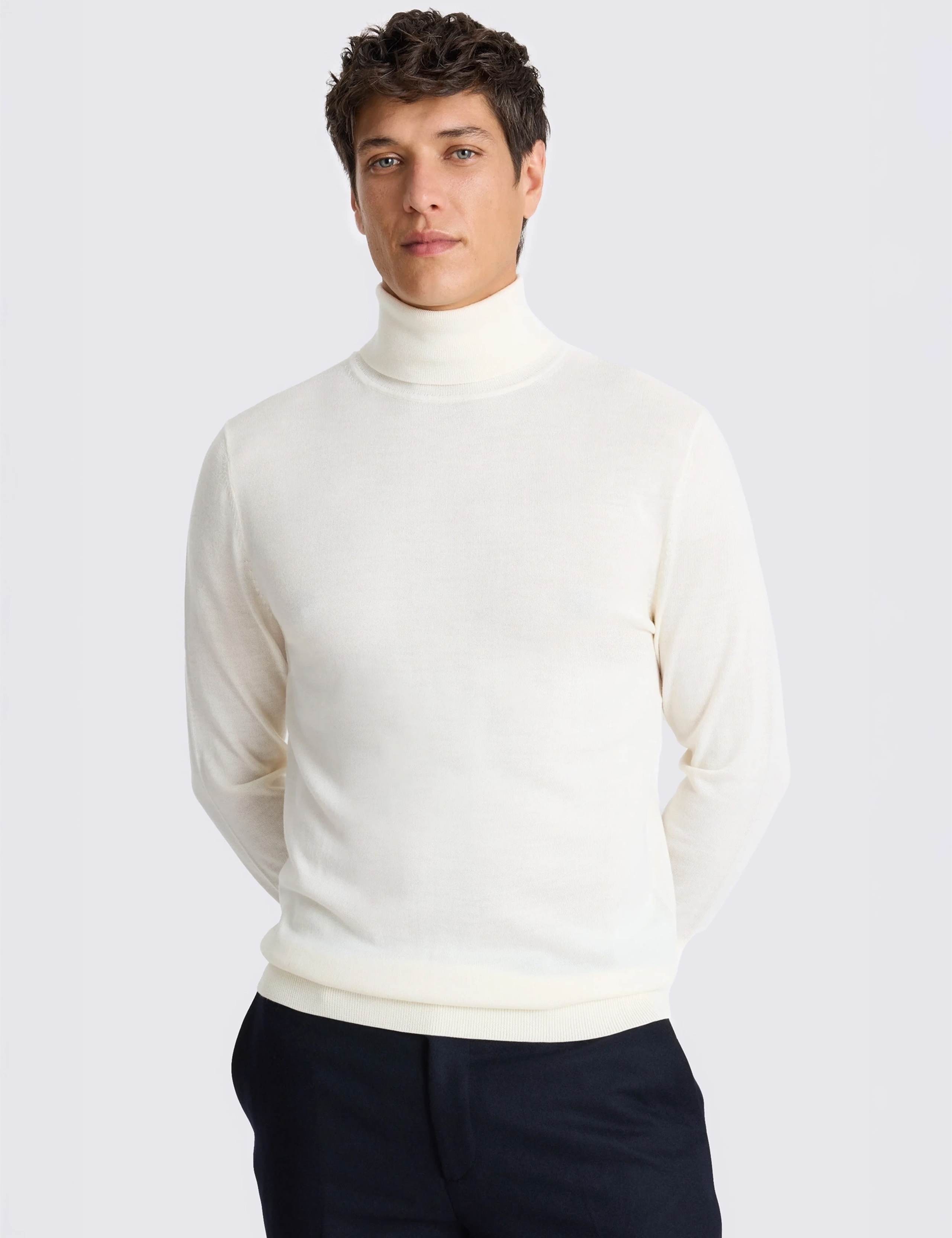 Merino Wool Rich Roll Neck Jumper