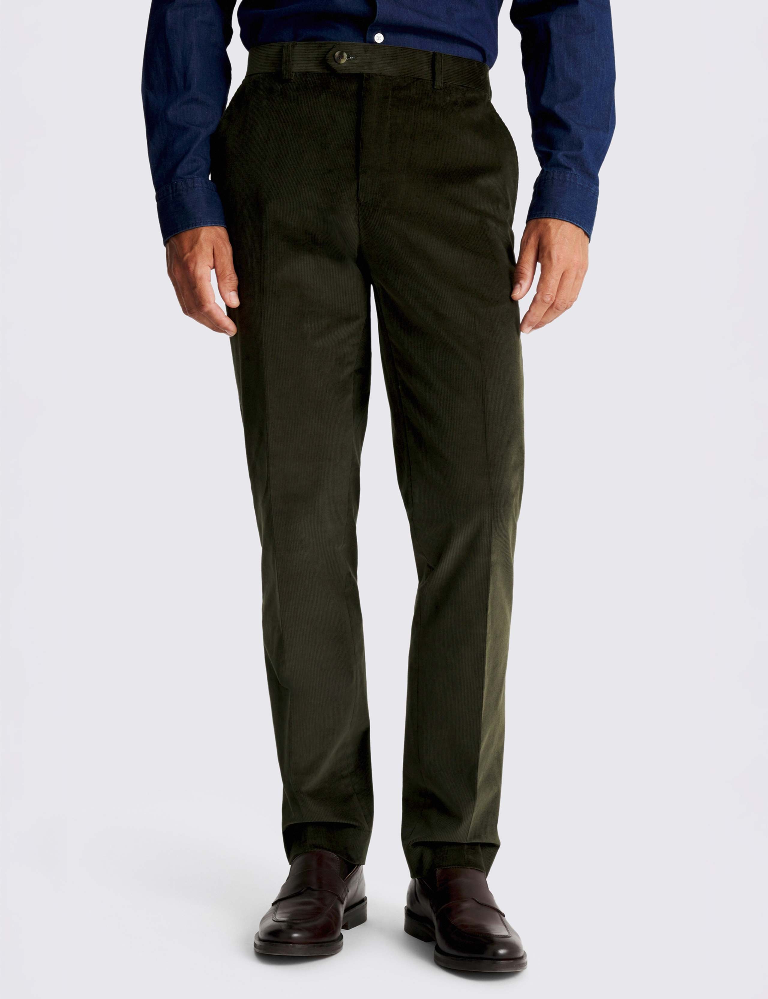 Tailored Fit Cotton Rich Corduroy Trousers