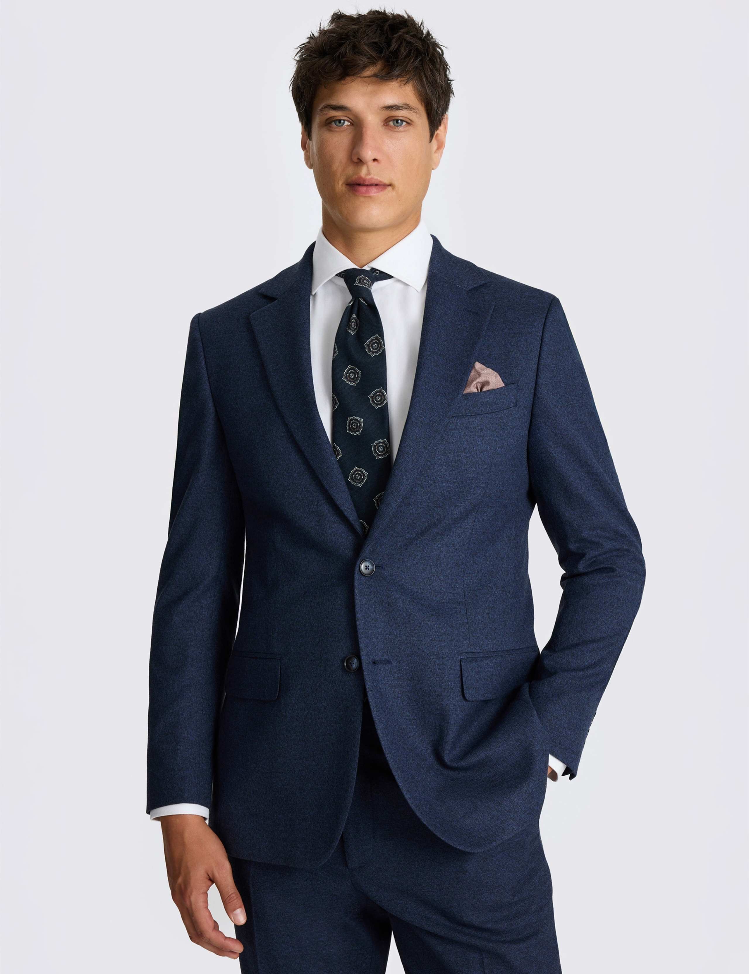 Tailored Fit Flannel Suit Jacket