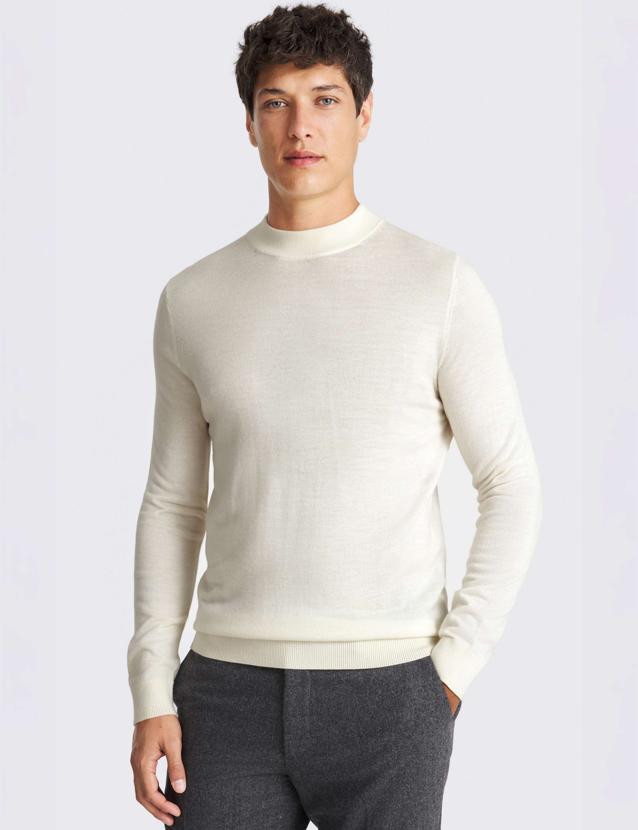 Merino Wool Rich Roll Neck Jumper