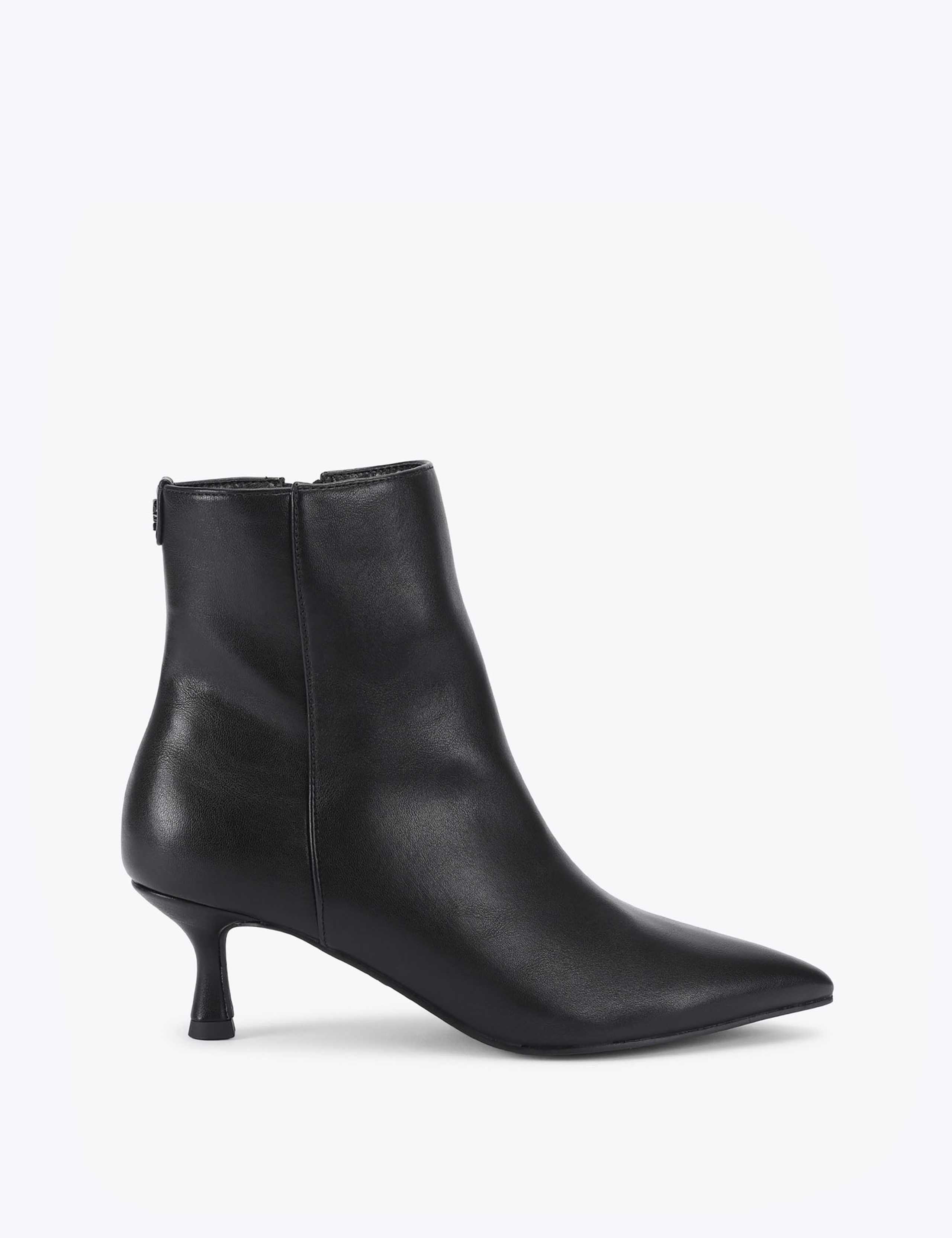 Kitten Heel Pointed Toe Ankle Boots