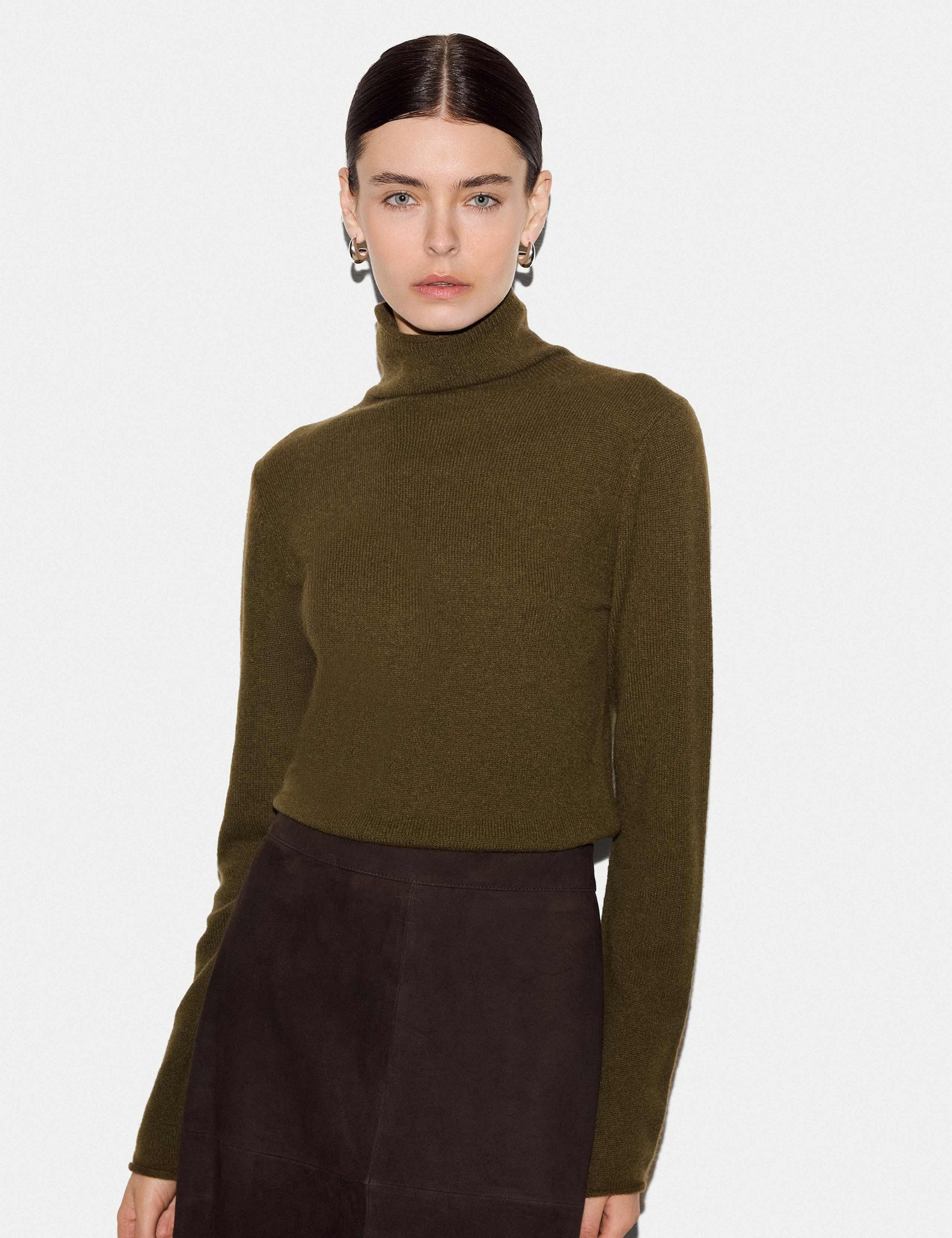 Pure Cashmere Polo Neck Slim Fit Jumper