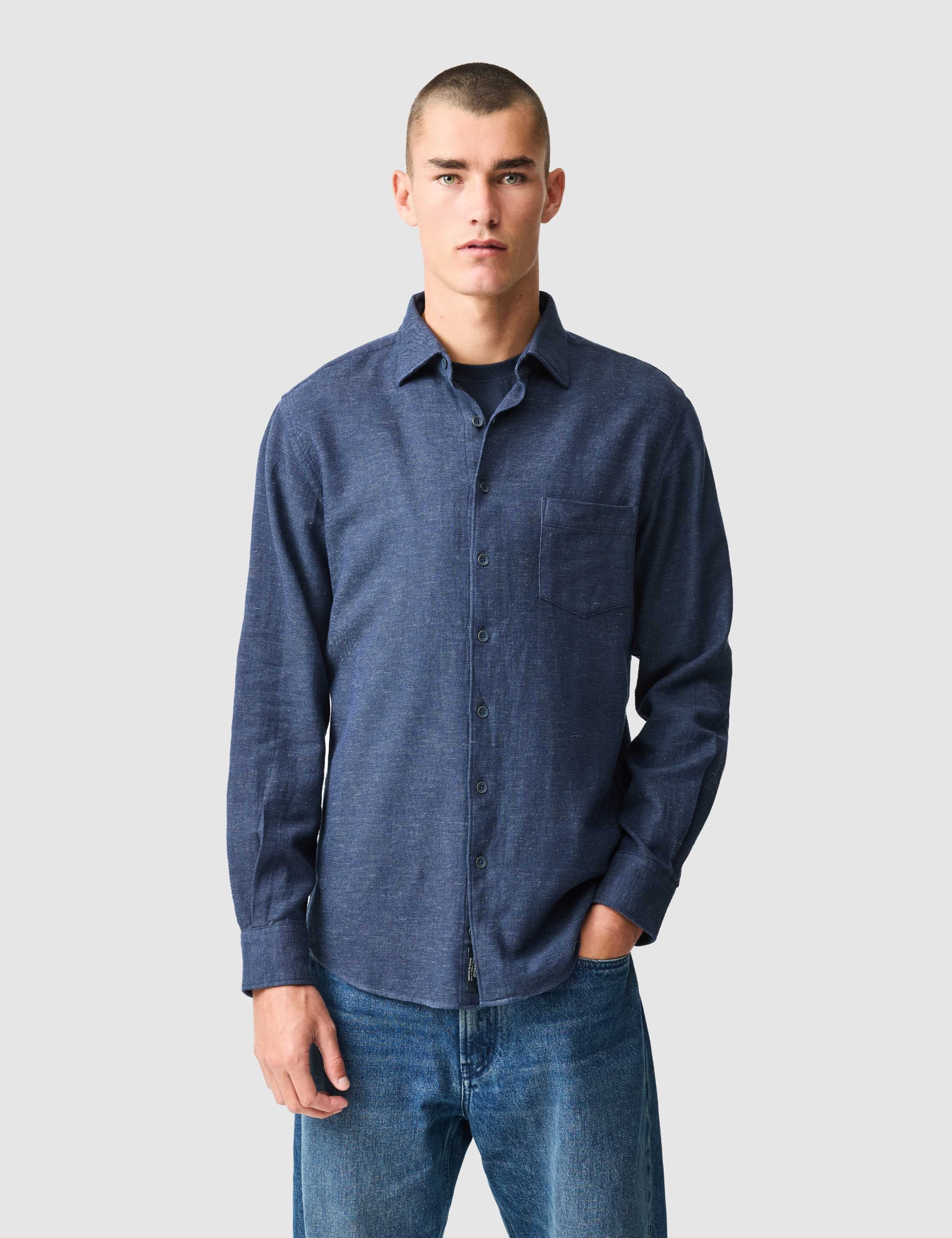 Port William Slim Fit Pure Cotton Textured Shirt