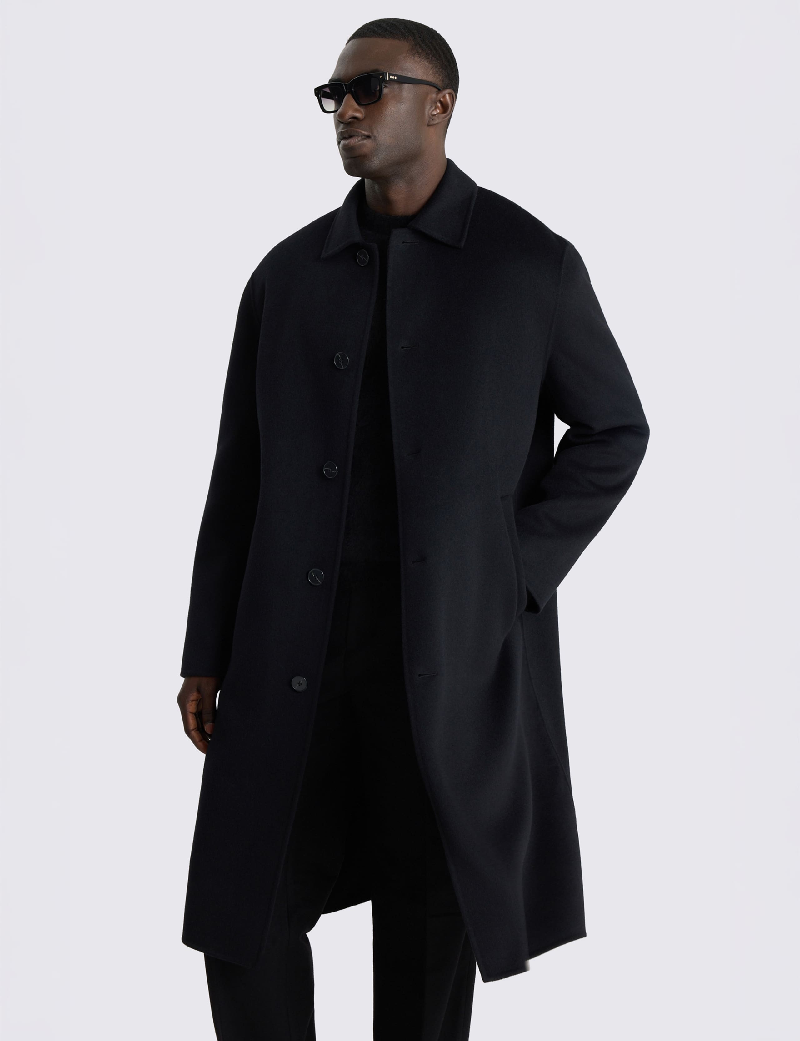 Double Faced Wool Blend Coat