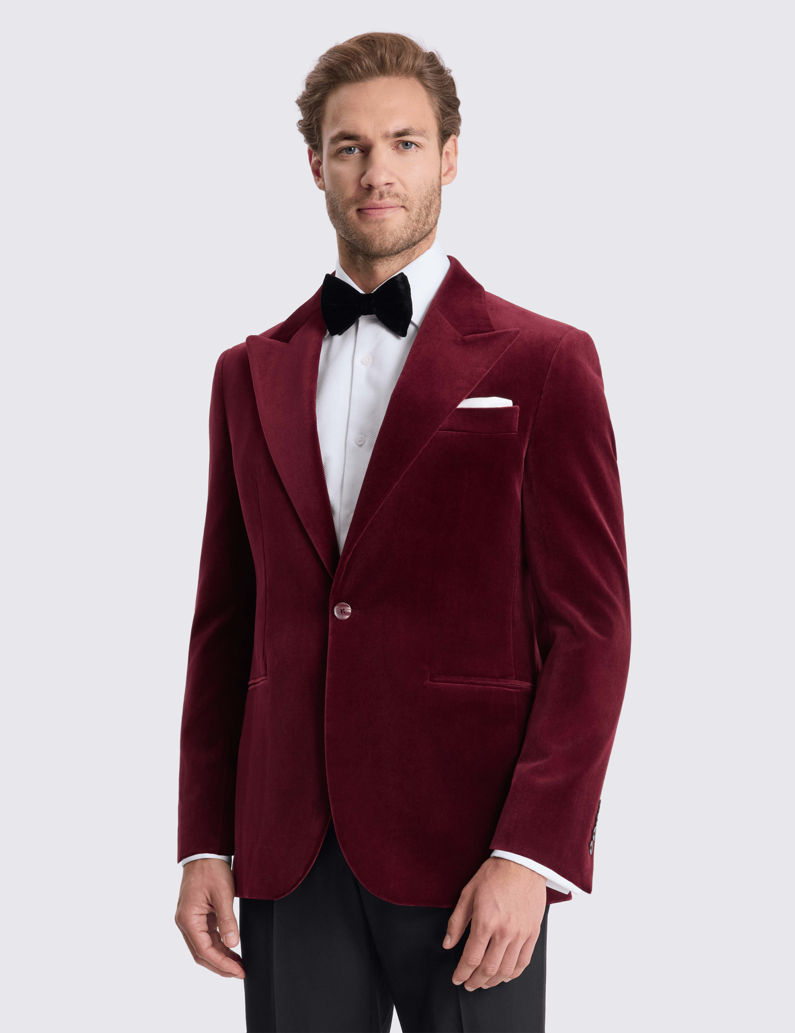 Tailored Fit Velvet Tuxedo Jacket