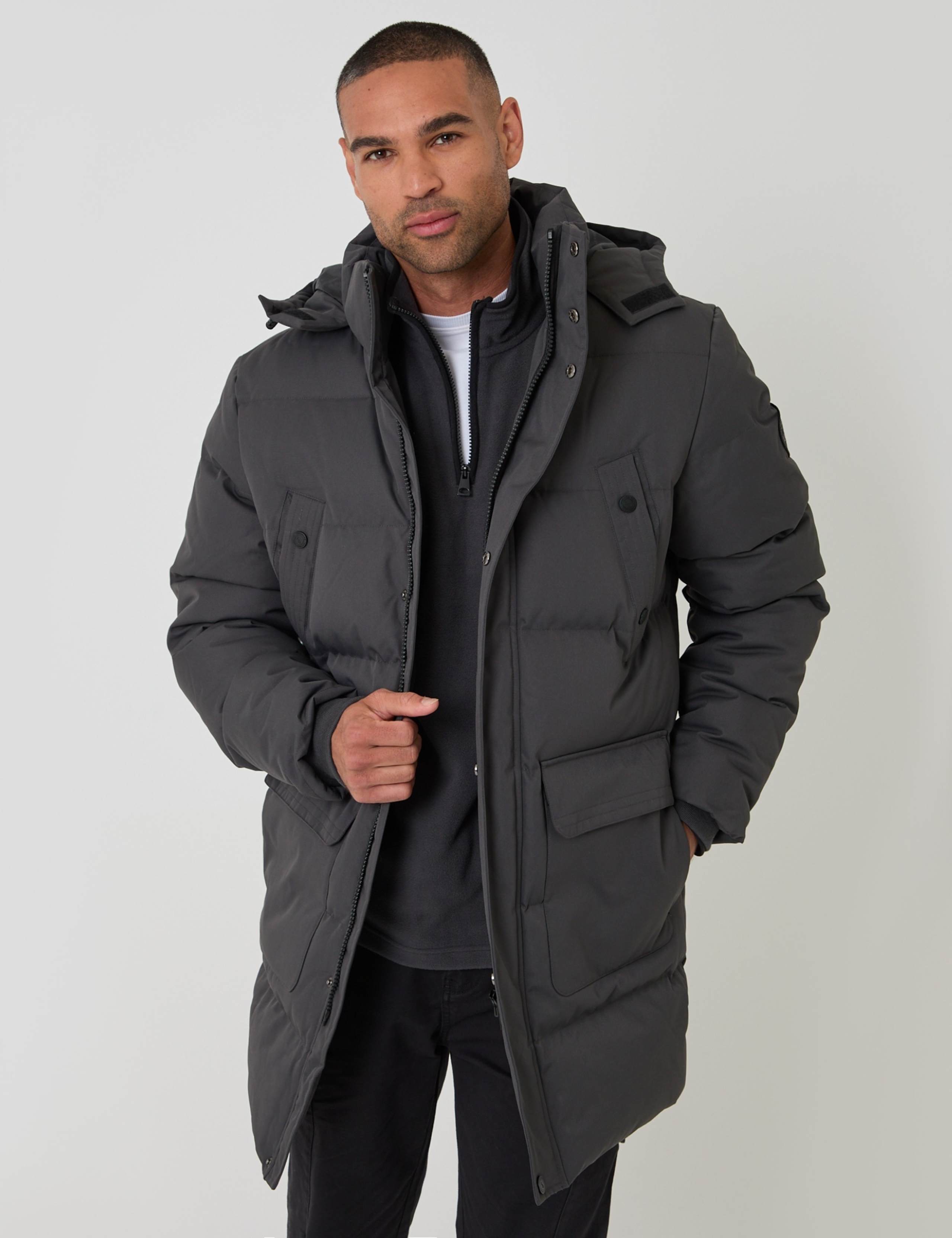 Hooded Puffer Jacket with Adjustable Waist