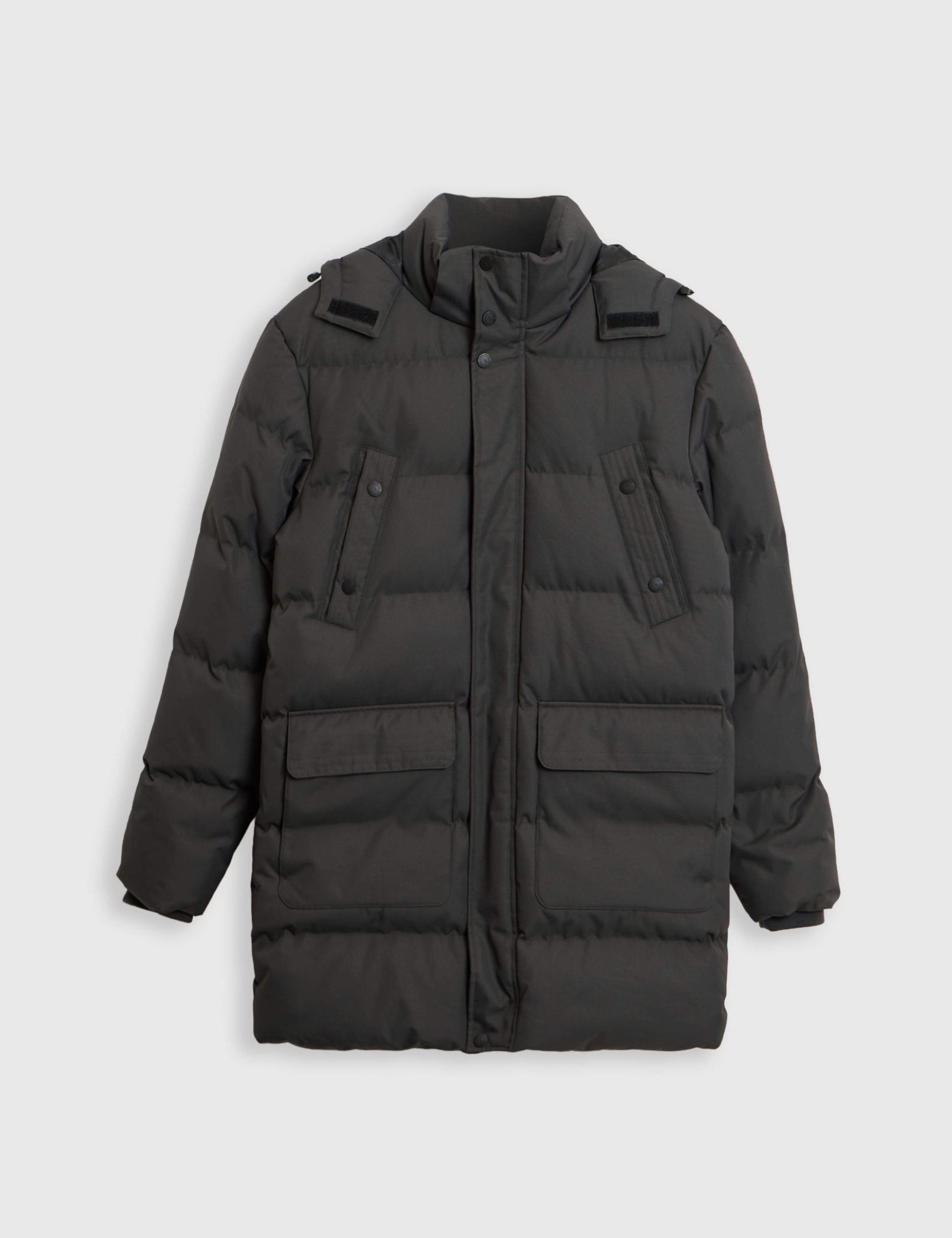 Hooded Puffer Jacket with Adjustable Waist