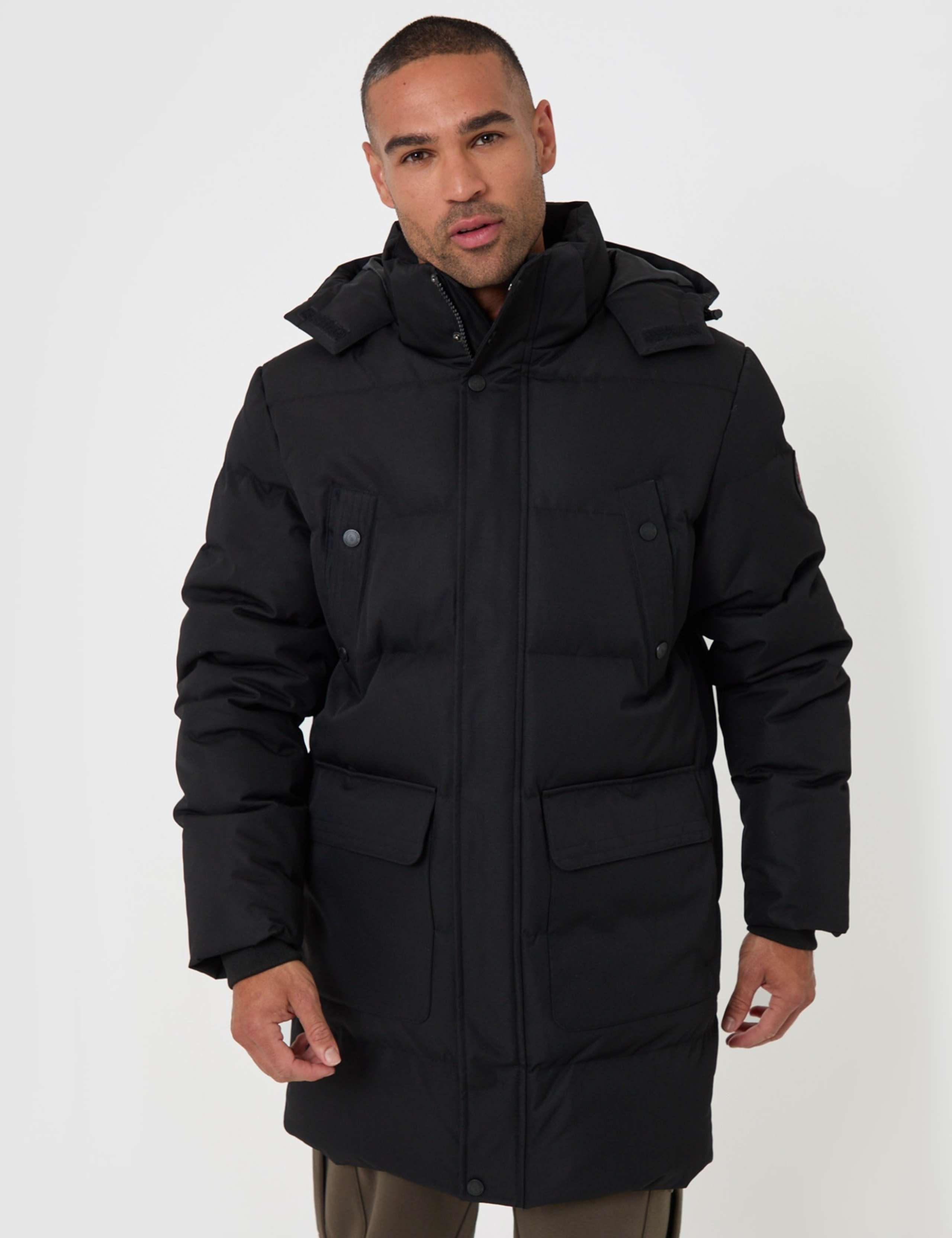 Hooded Puffer Jacket with Adjustable Waist
