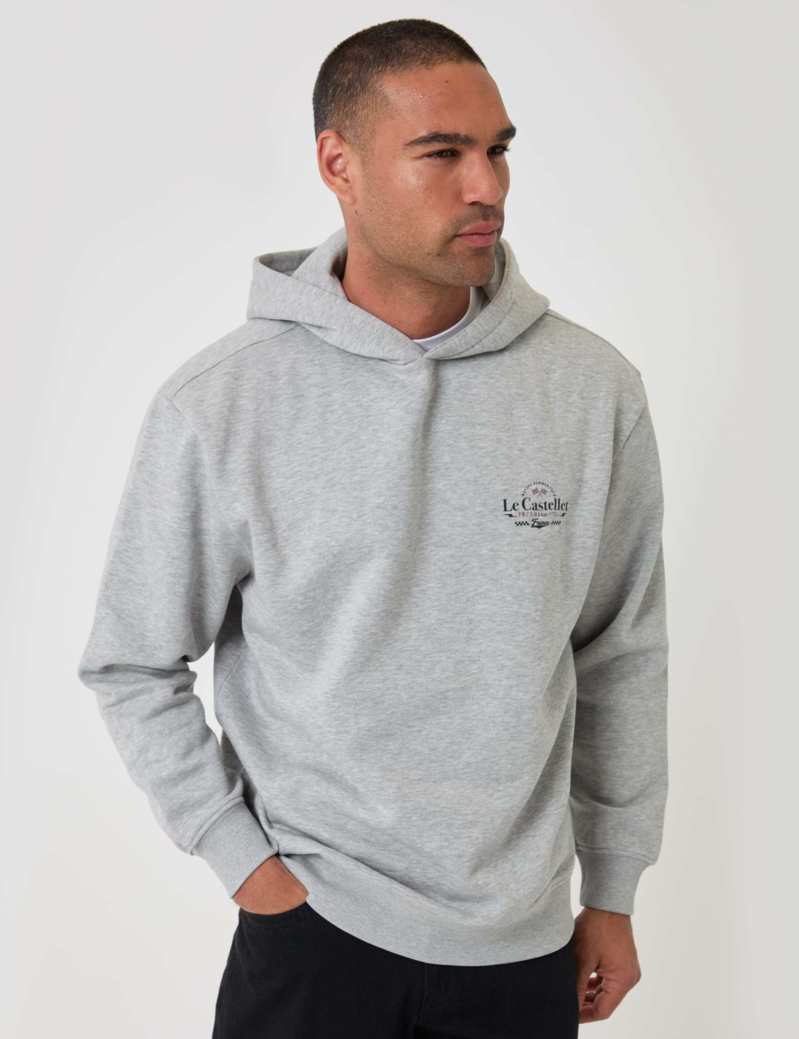 Cotton Blend Graphic Hoodie