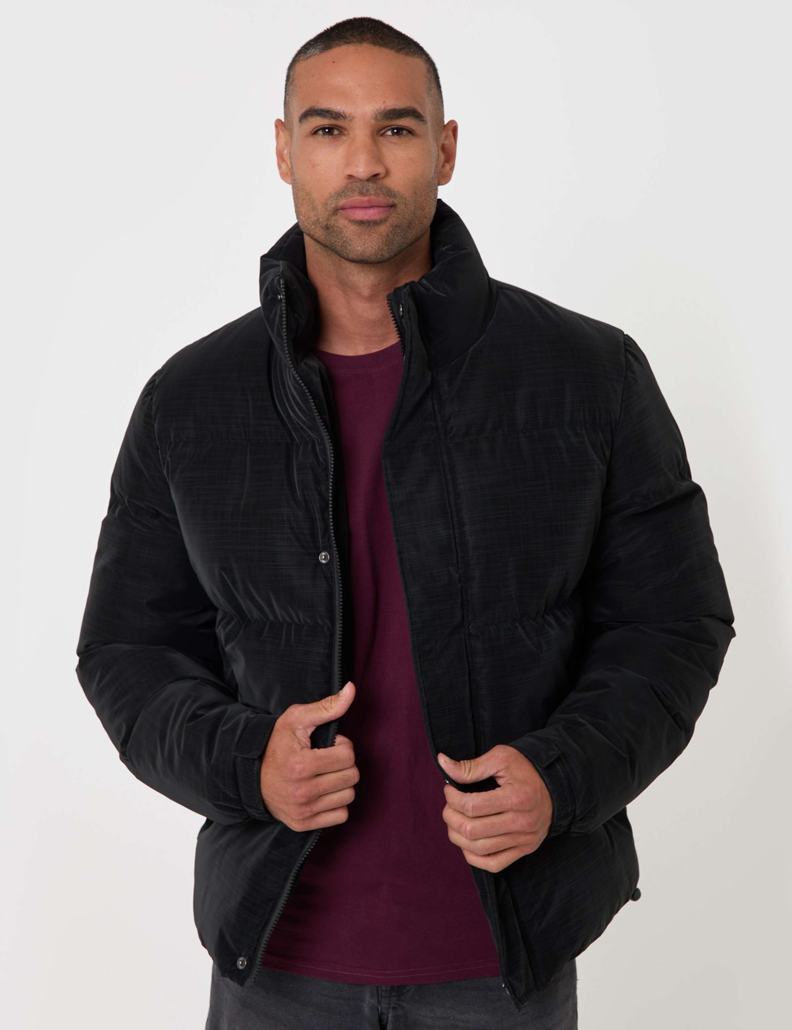 Padded Funnel Neck Puffer Coat