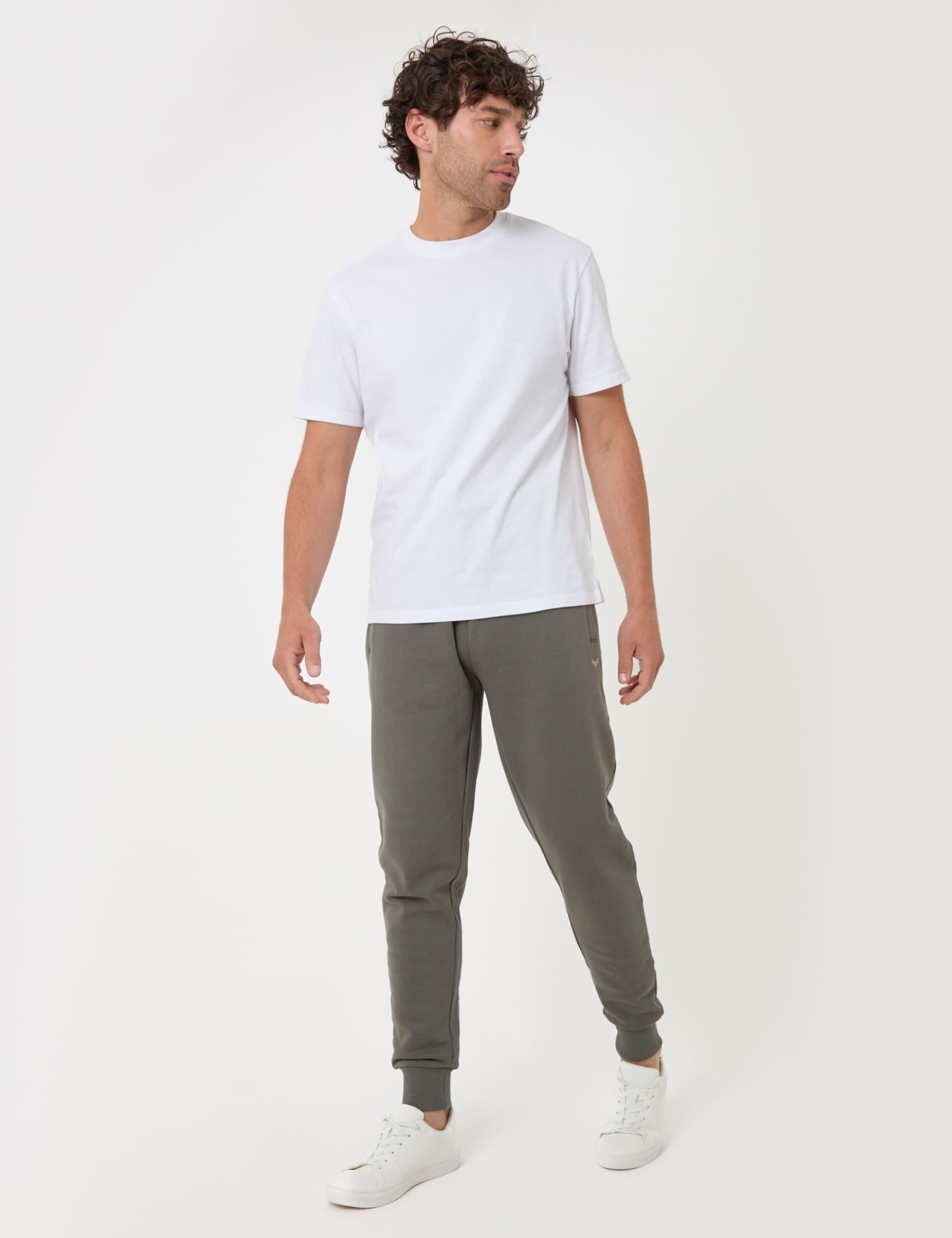 Regular Fit Cotton Rich Joggers