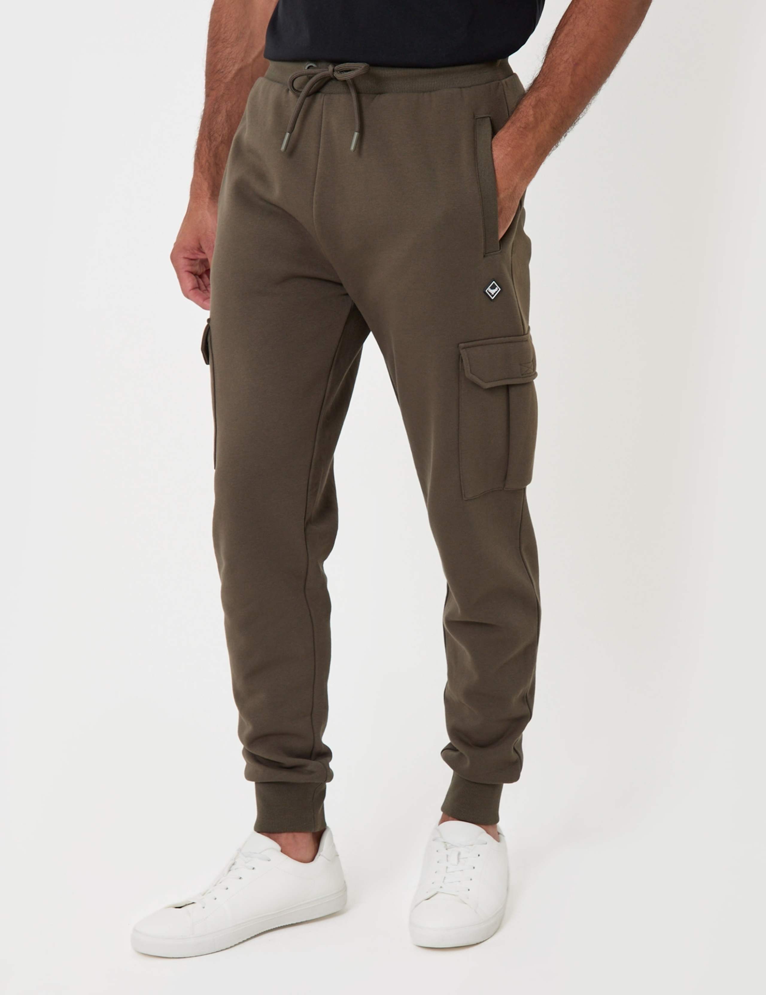 Regular Fit Cotton Rich Cargo Joggers