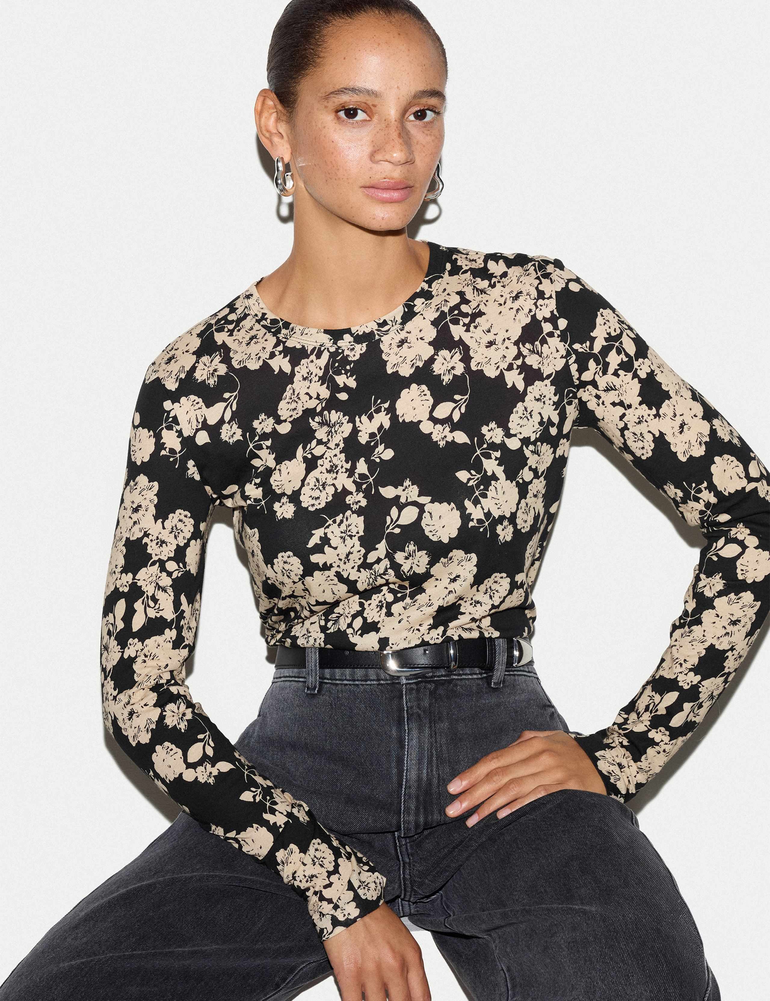 Pure Cotton Floral T-Shirt