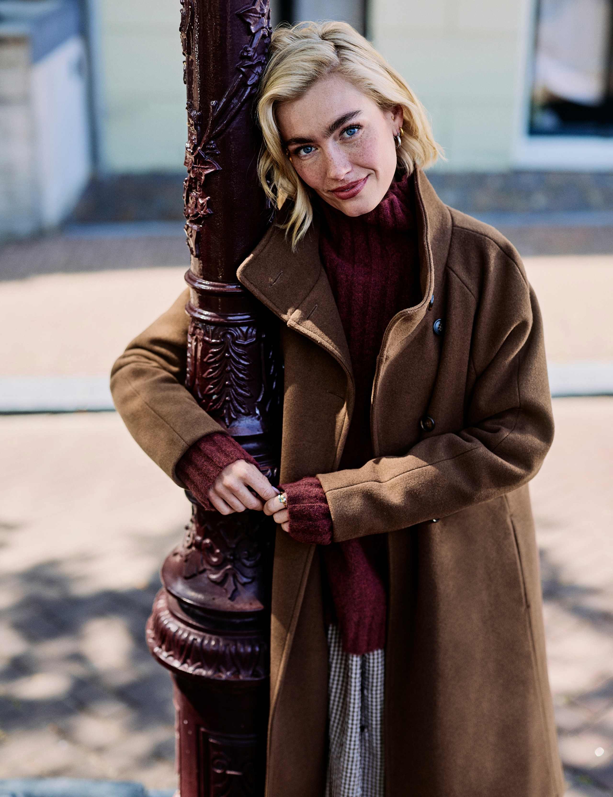 Showerproof Funnel Neck Longline Coat