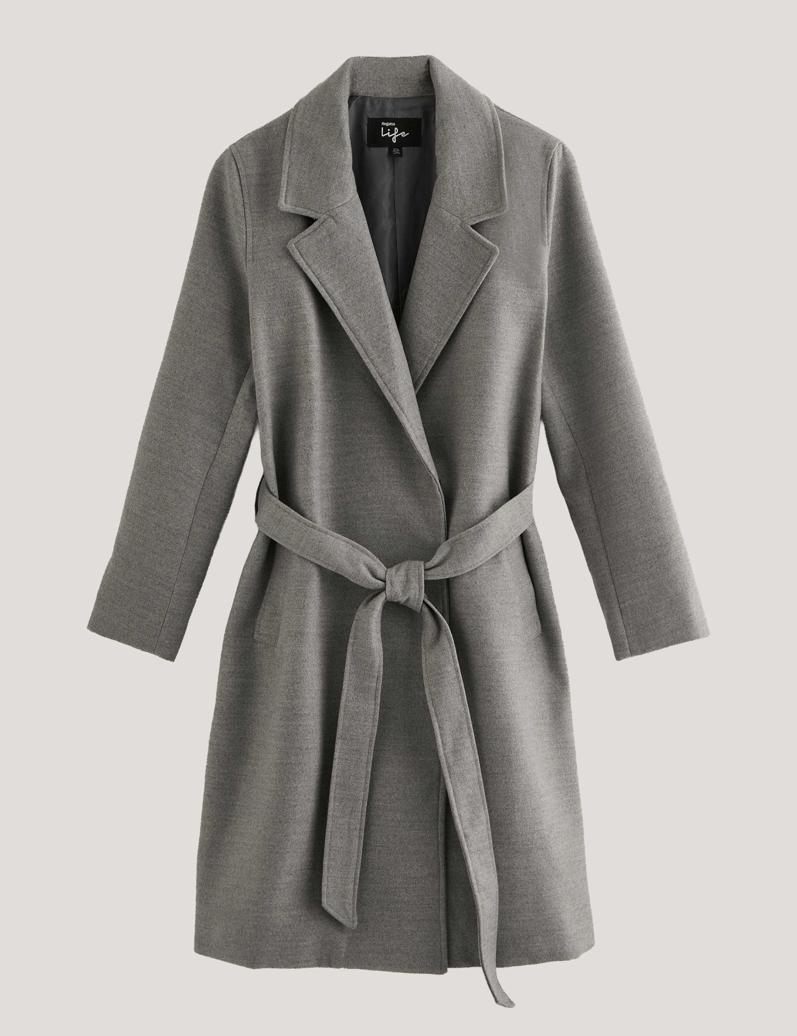 Showerproof Belted Longline Wrap Coat