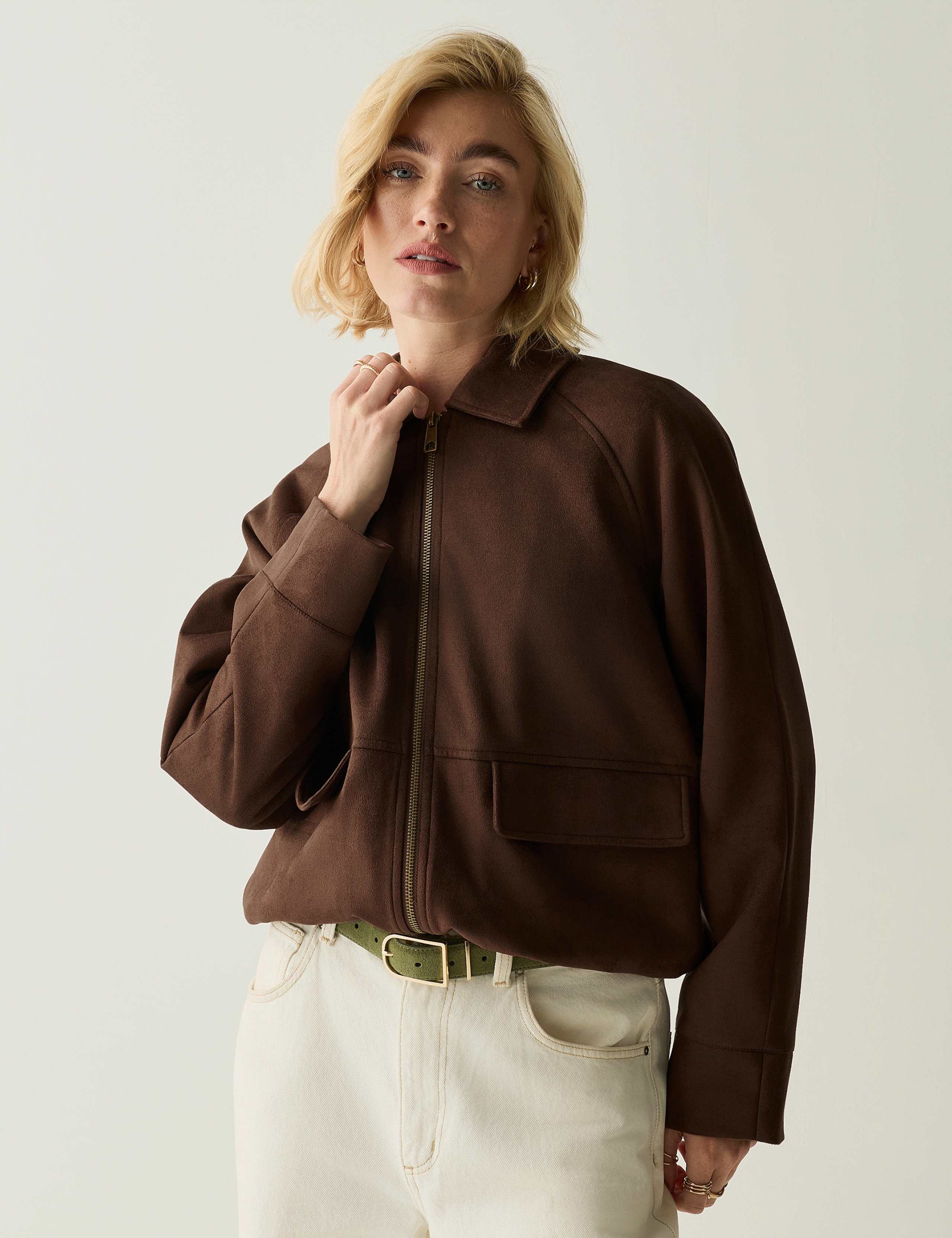 Cropped Bomber Jacket