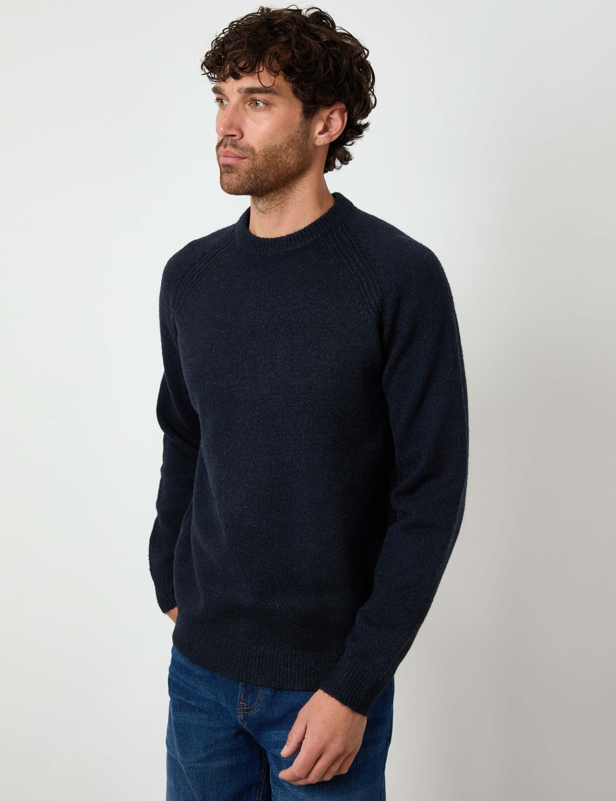 Ribbed Crew Neck Jumper