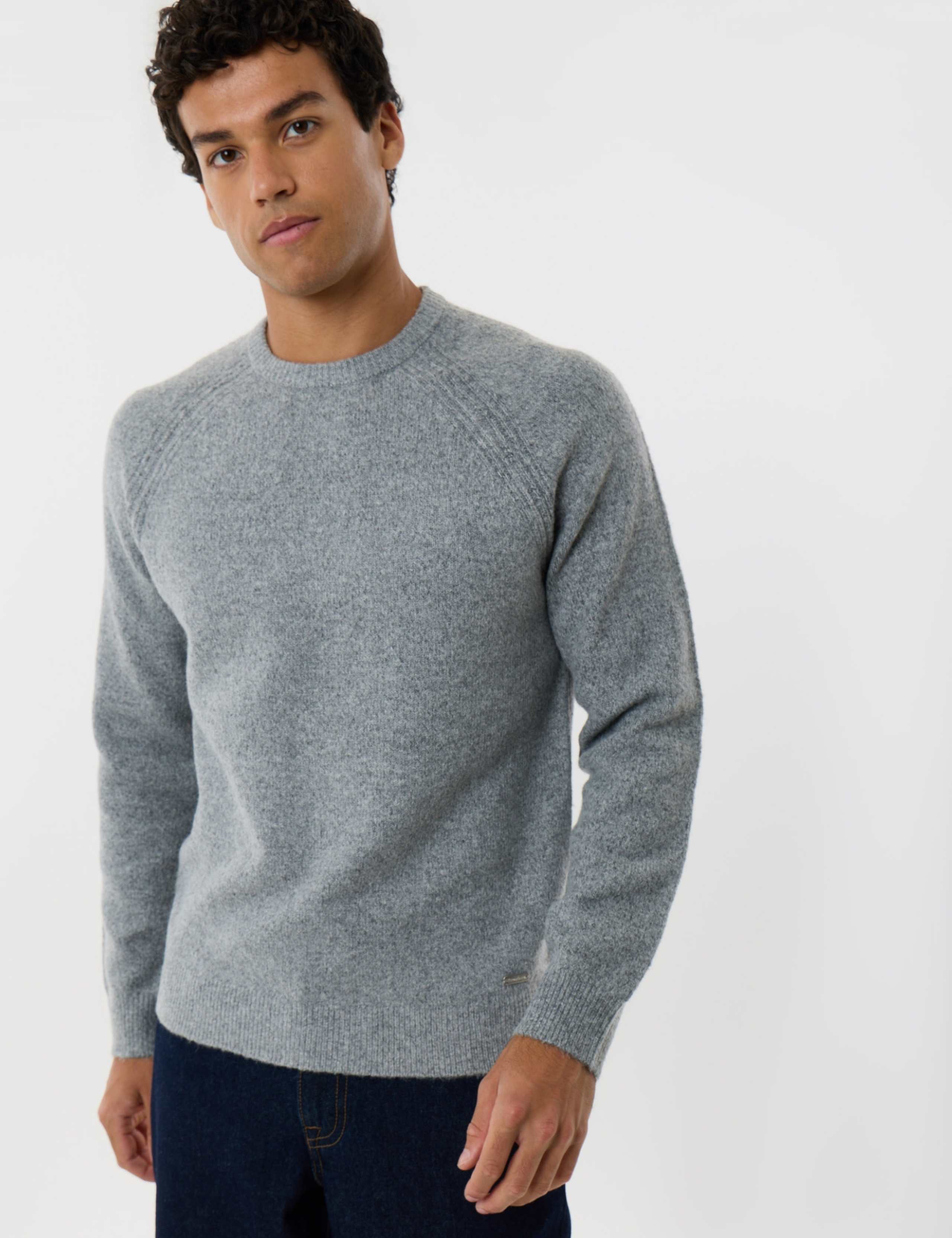 Ribbed Crew Neck Jumper