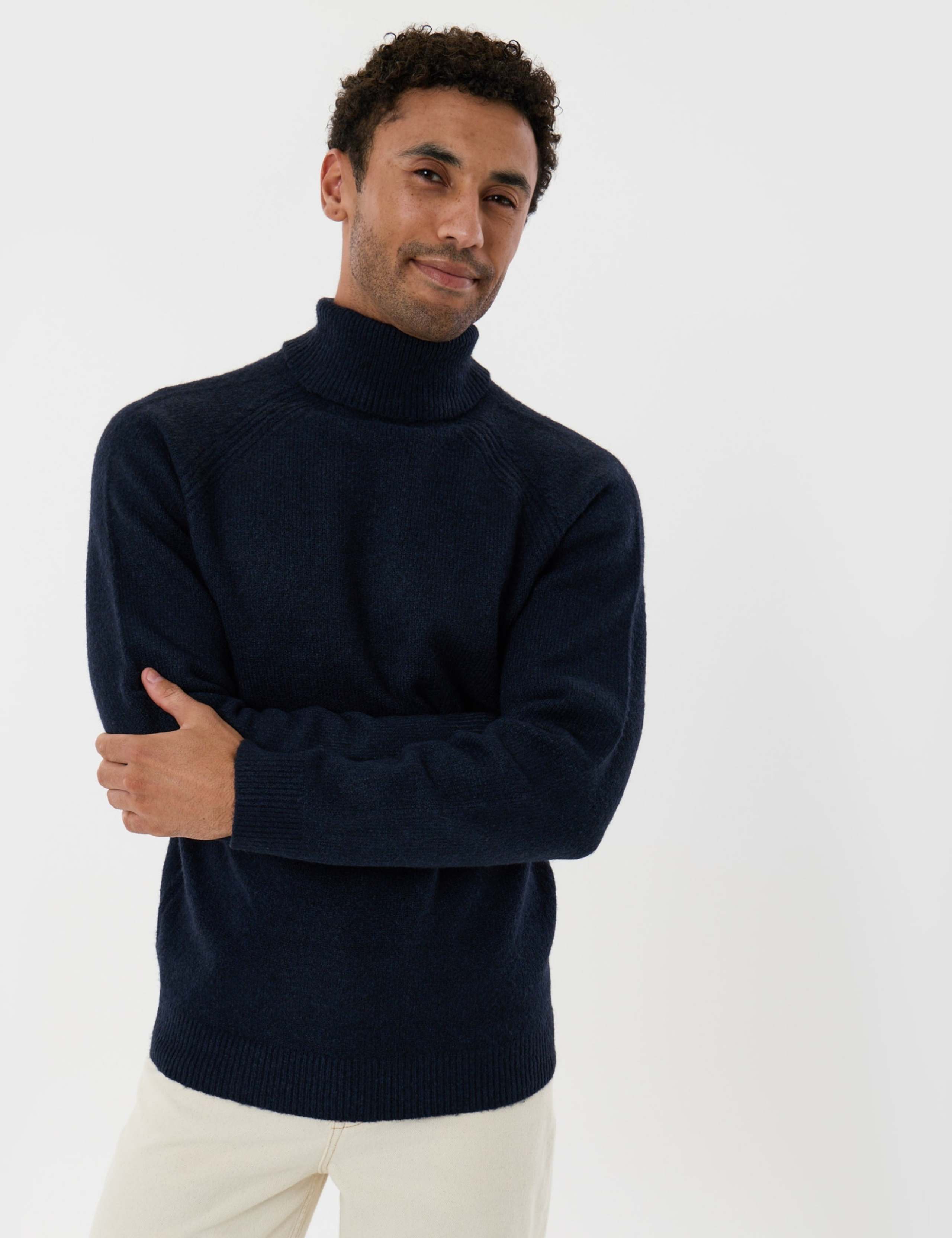 Ribbed Roll Neck Jumper