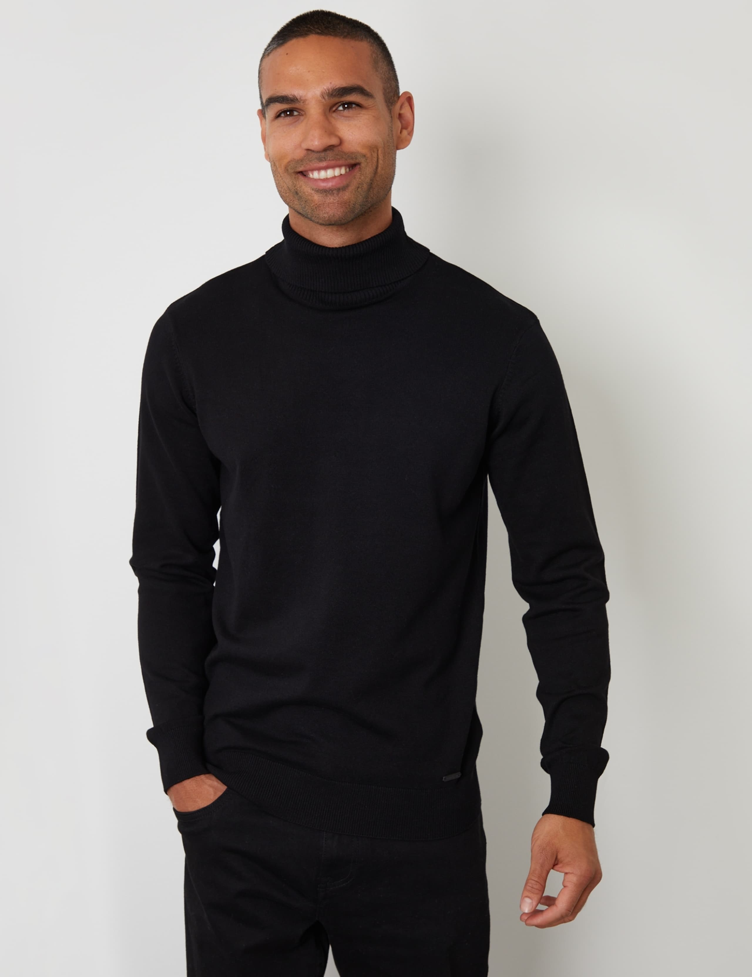 Ribbed Roll Neck Jumper