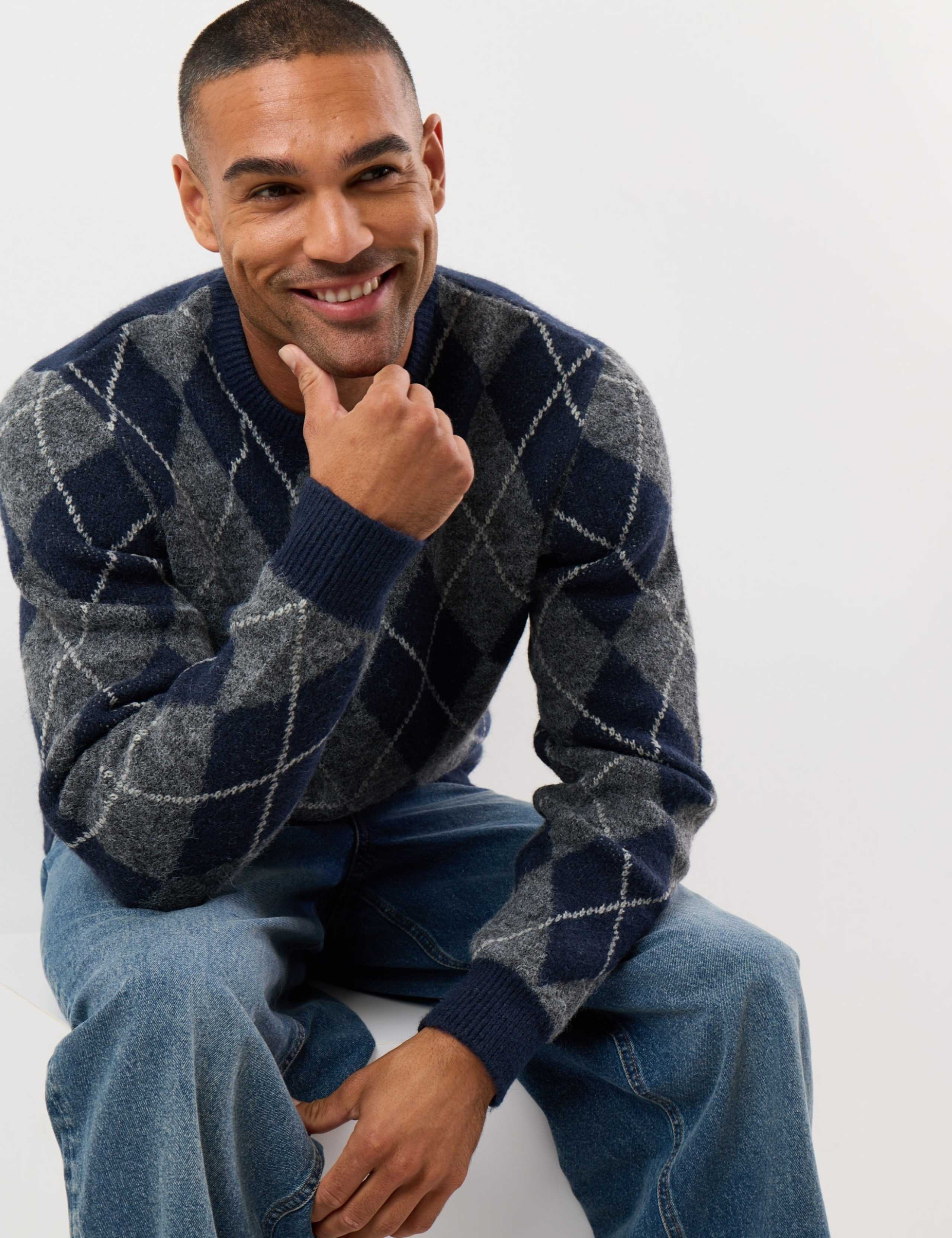 Argyle Crew Neck Jumper