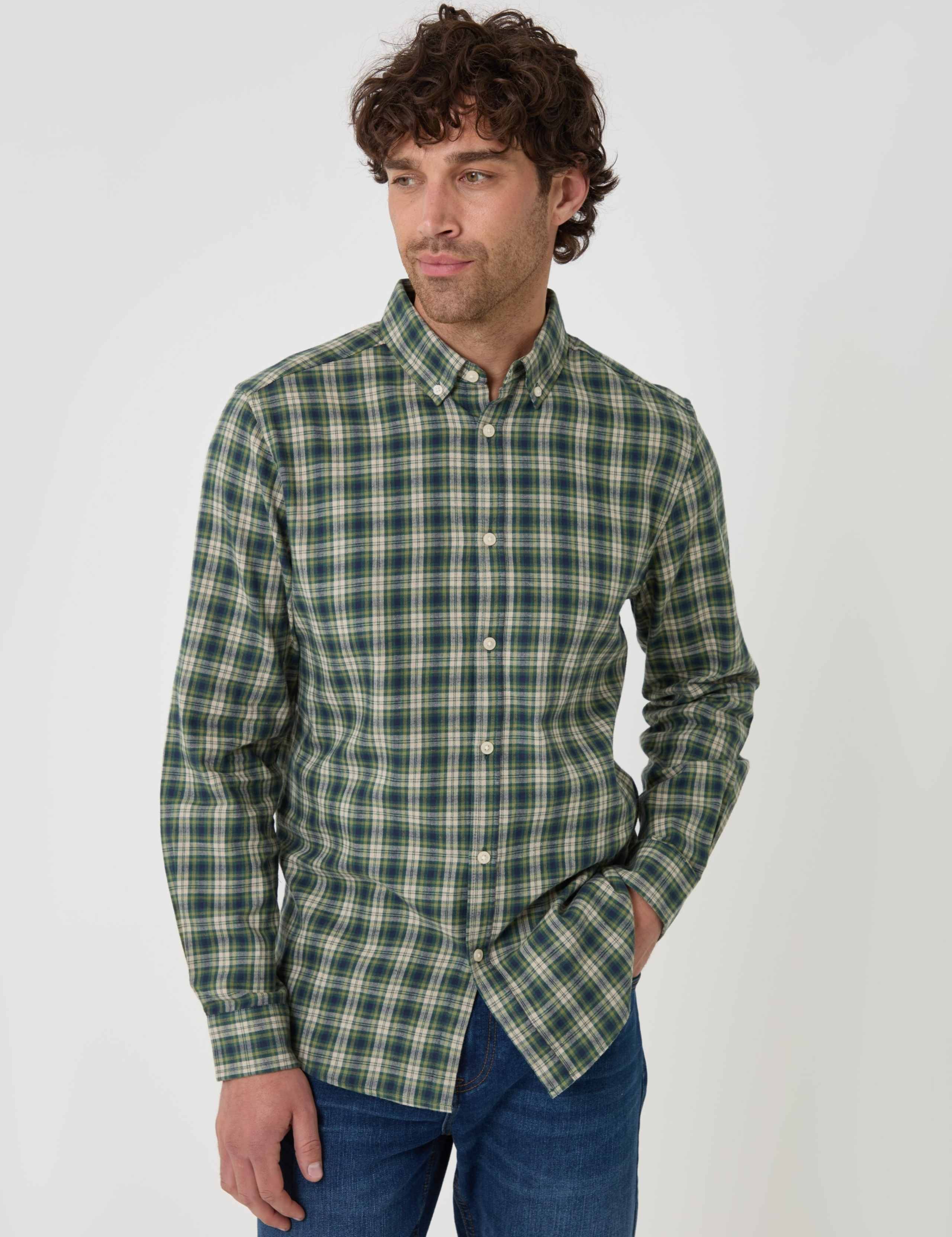 Brushed Cotton Flannel Shirt