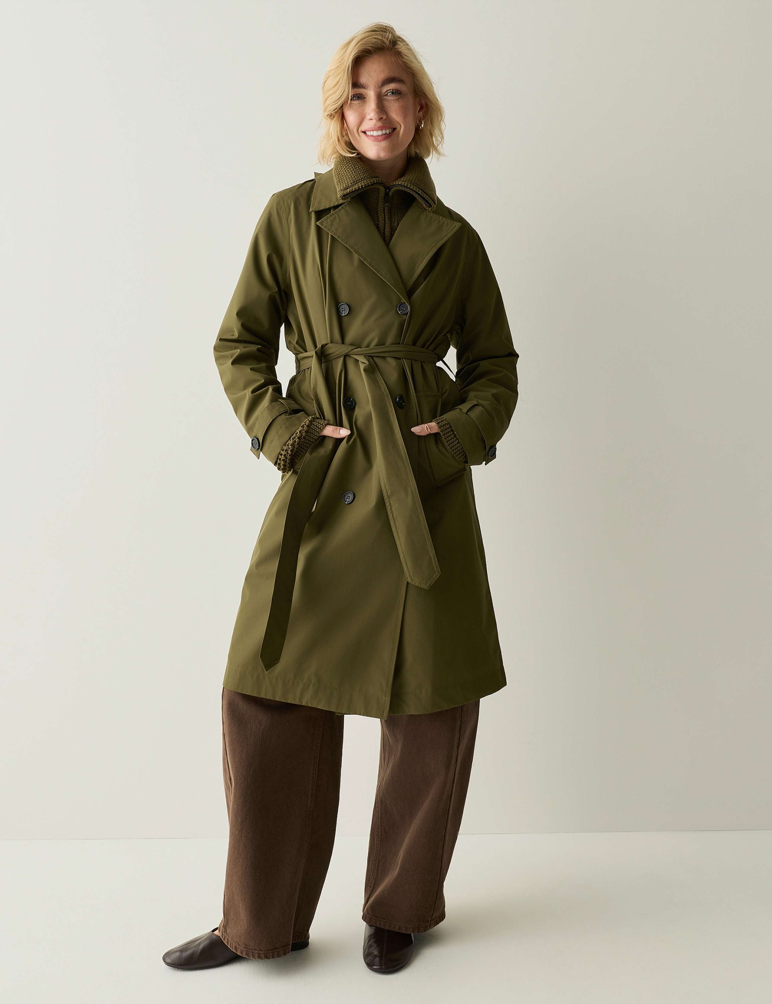 Waterproof Belted Hooded Longline Trench Coat