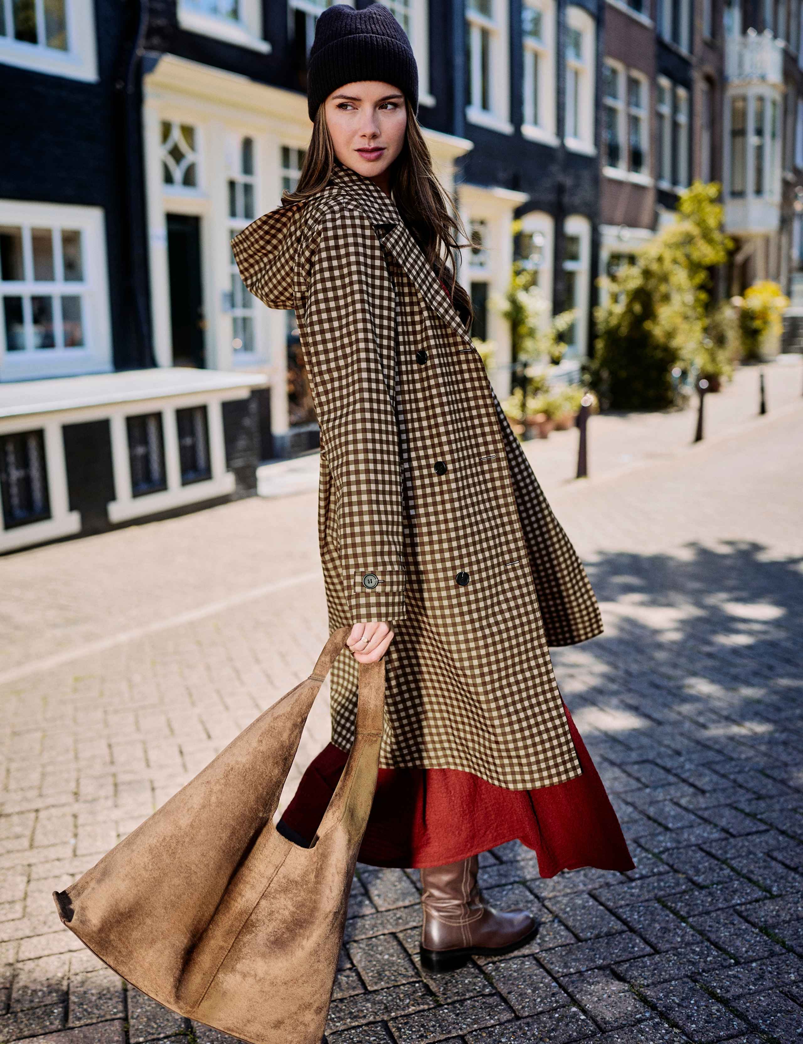 Waterproof Belted Hooded Longline Trench Coat