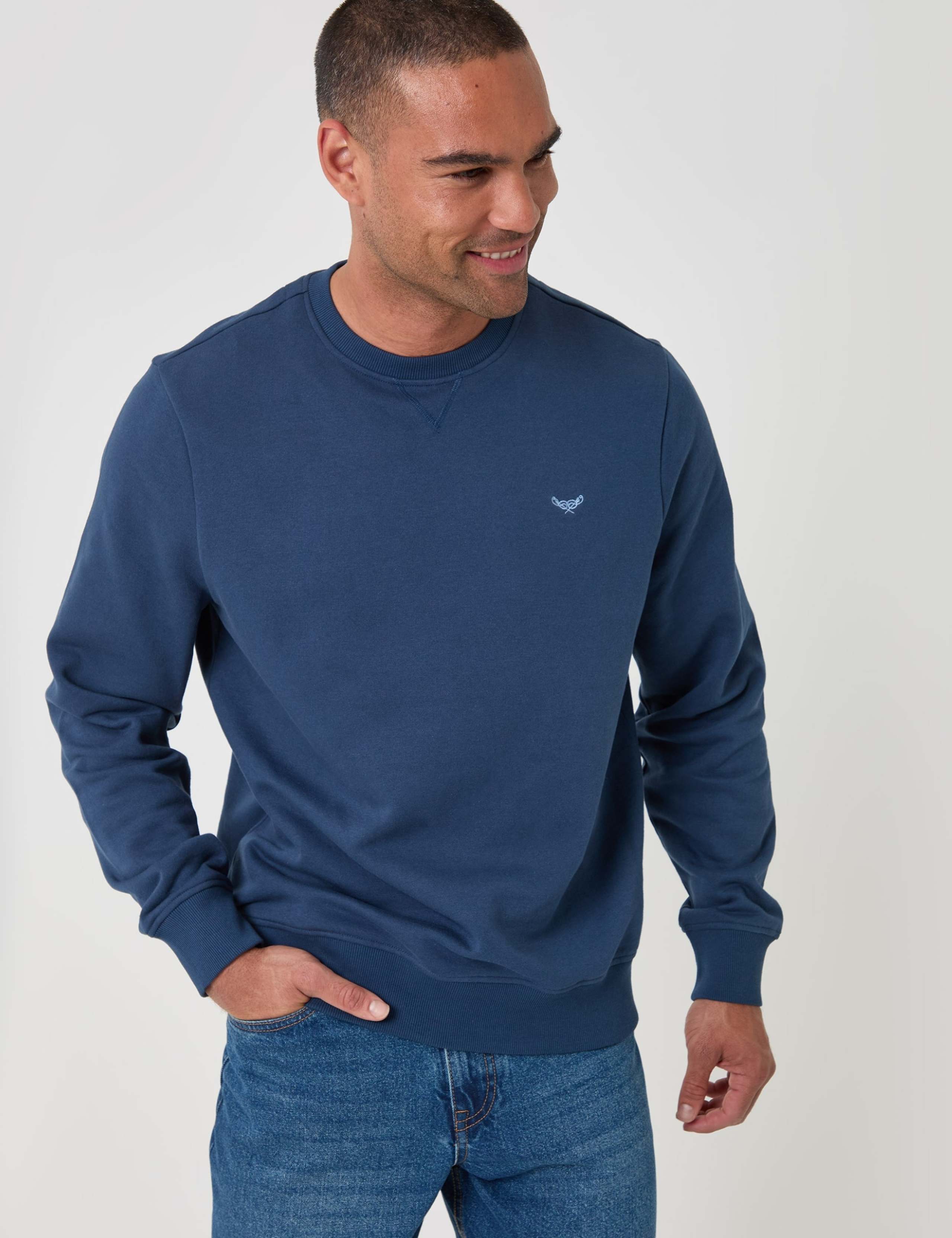 Cotton Rich Crew Neck Sweatshirt