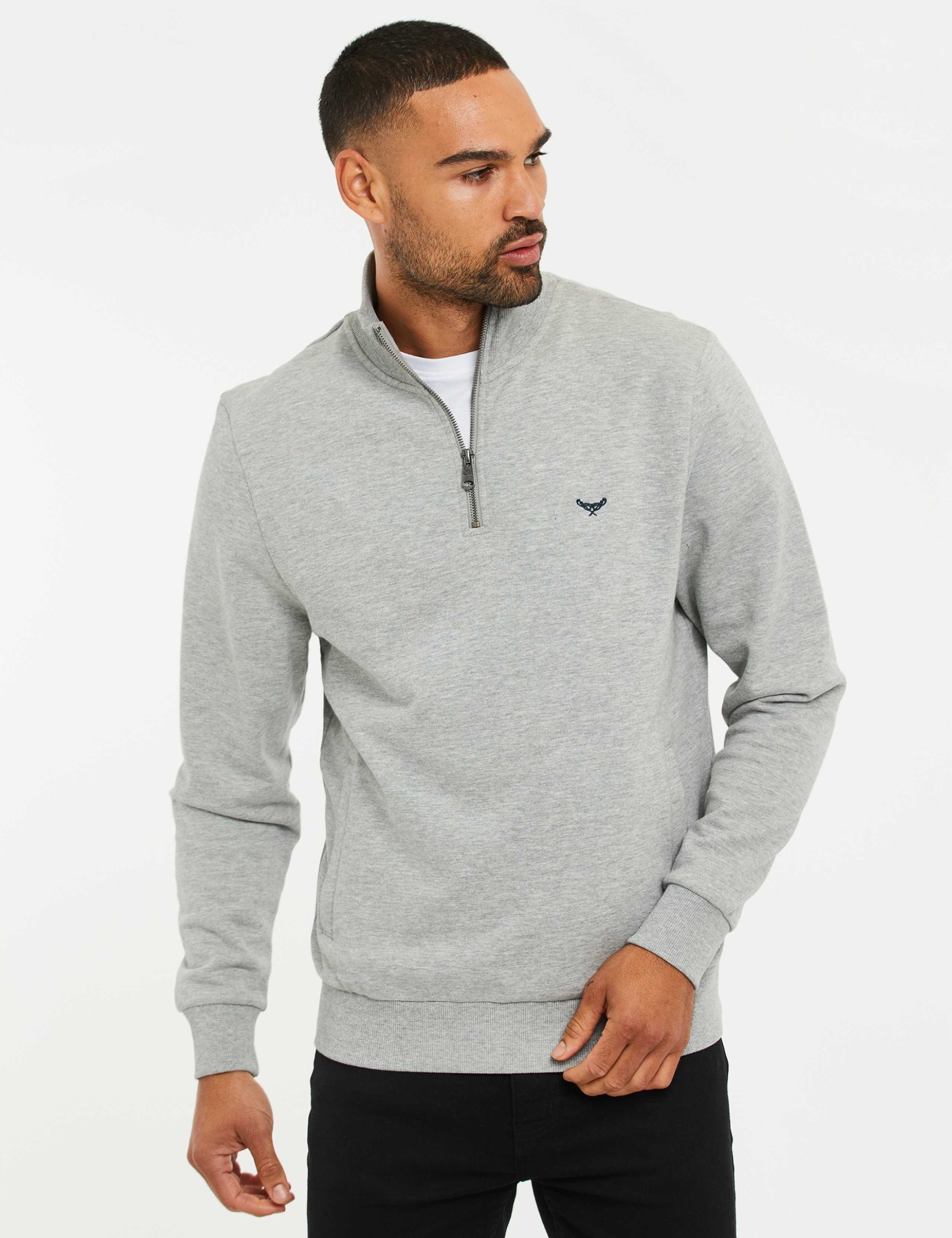 Cotton Rich Quarter Zip Sweatshirt