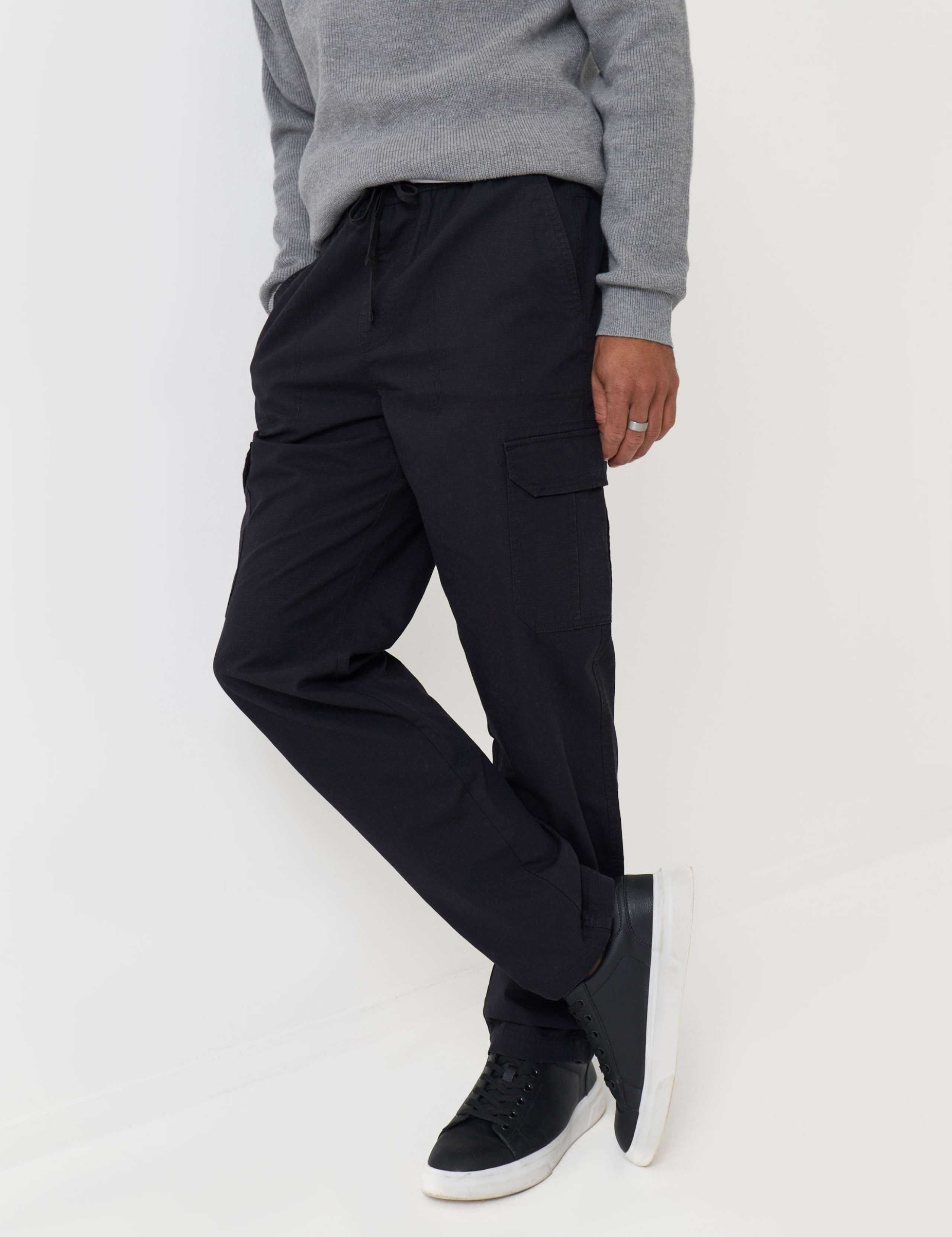 Regular Fit Cotton Cargo Trousers