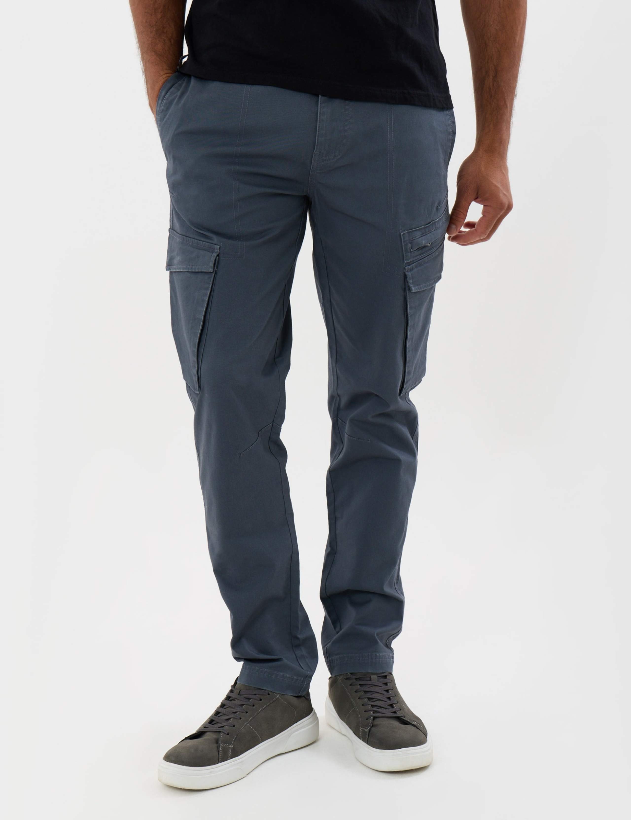 Slim Fit Cotton Rich Cargo Trousers