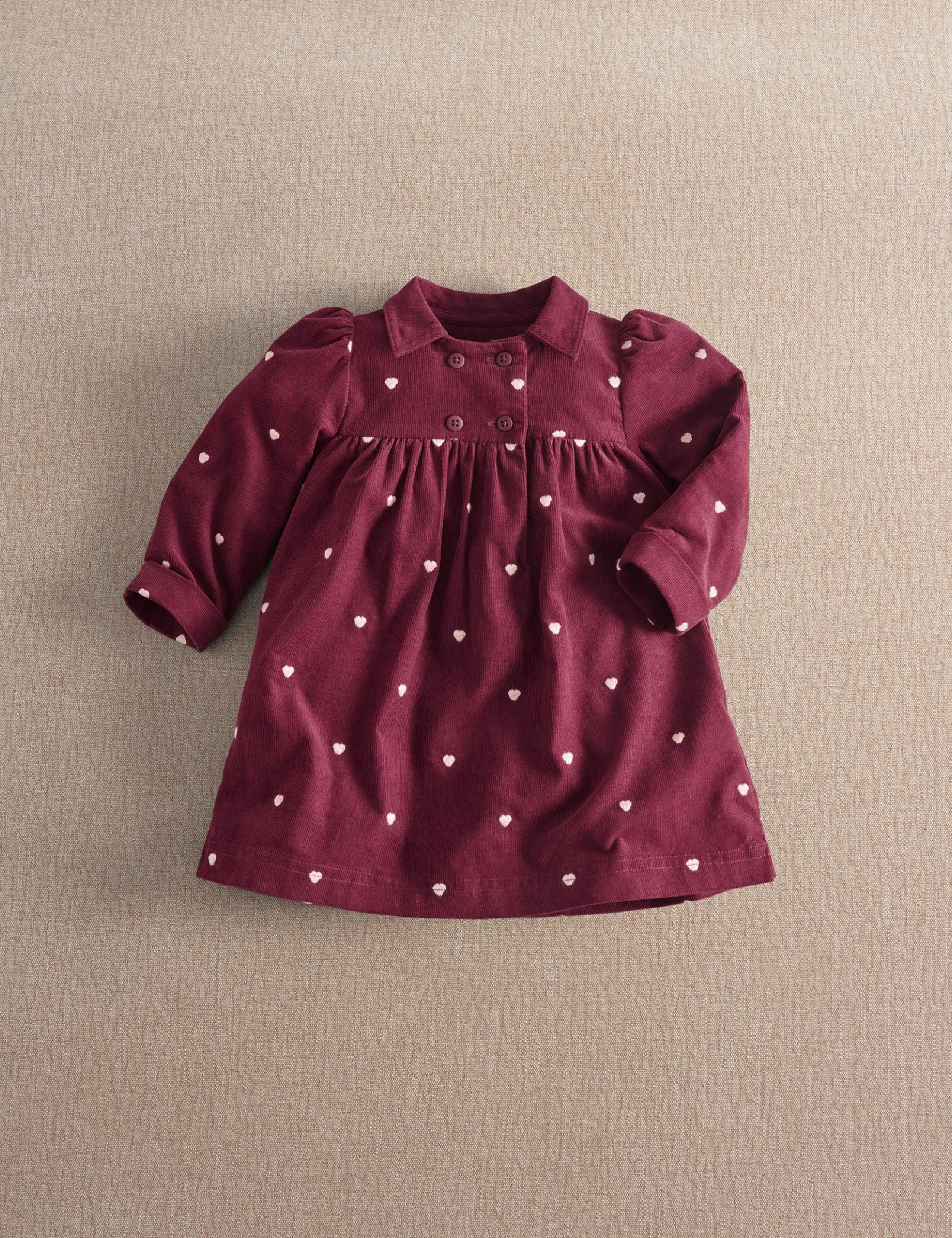 Pure Cotton Embroidered Heart Dress (0-3 Yrs)