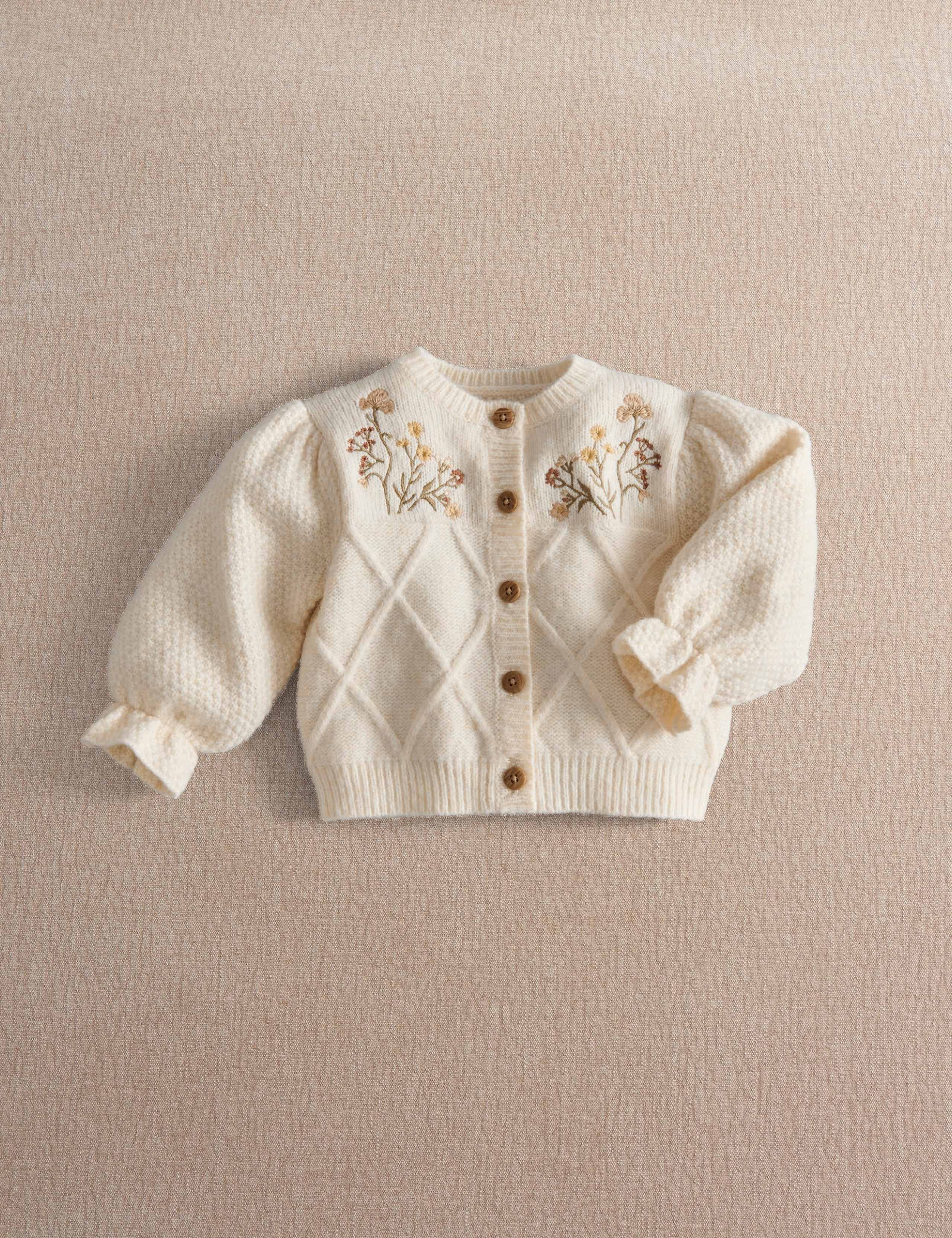 Flower Embroidered Cardigan