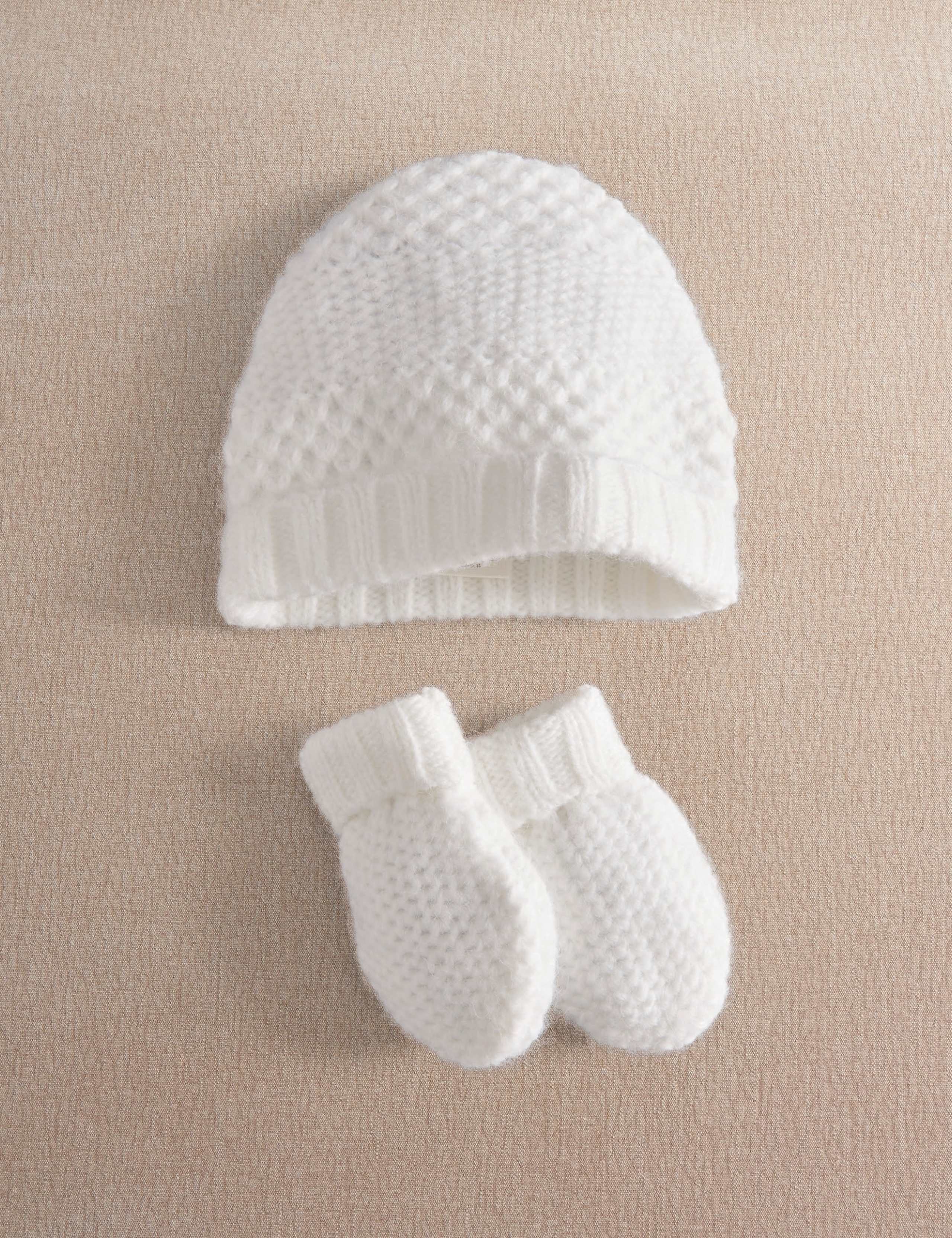 Knitted Hat & Mitts Set