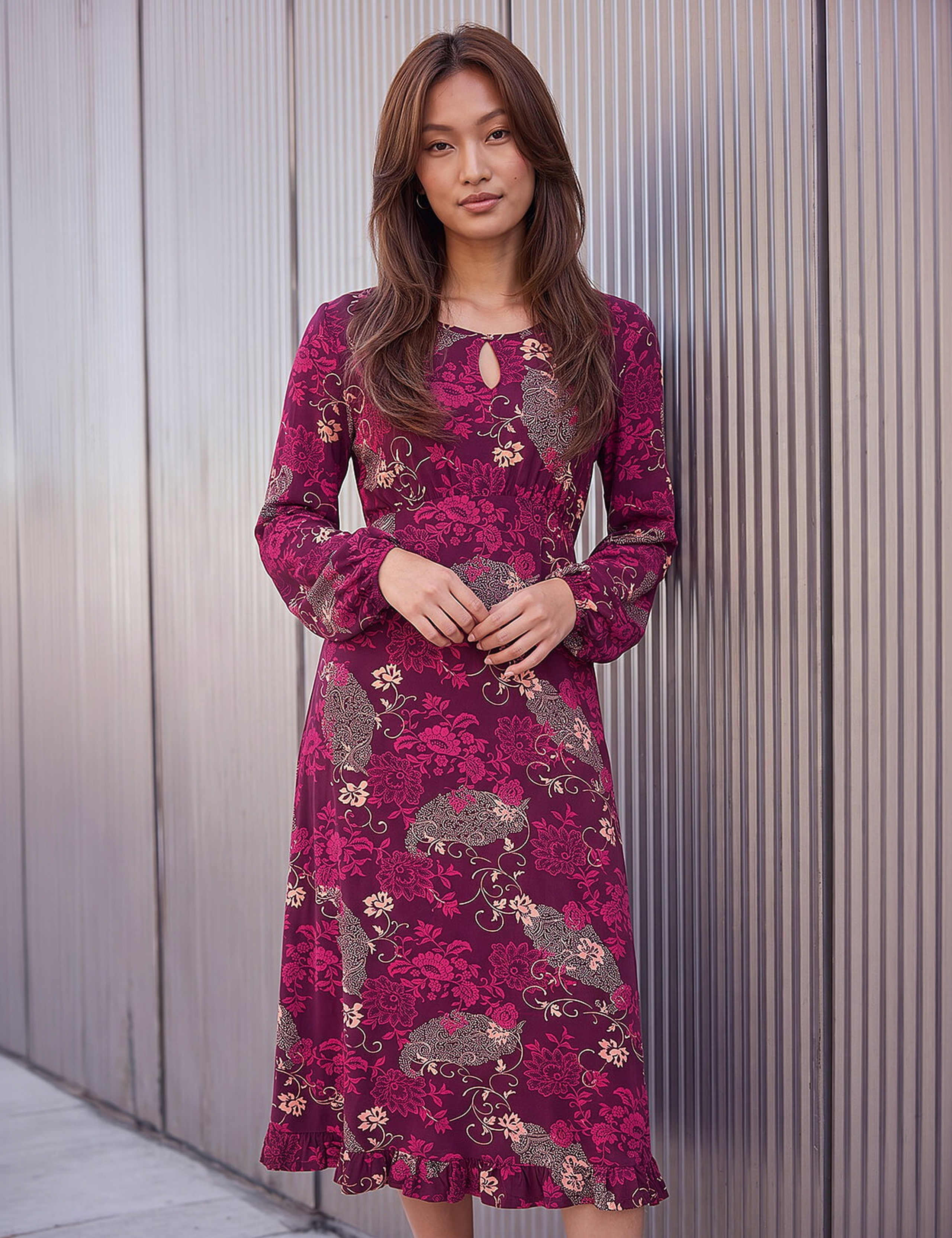 Floral Keyhole Dress
