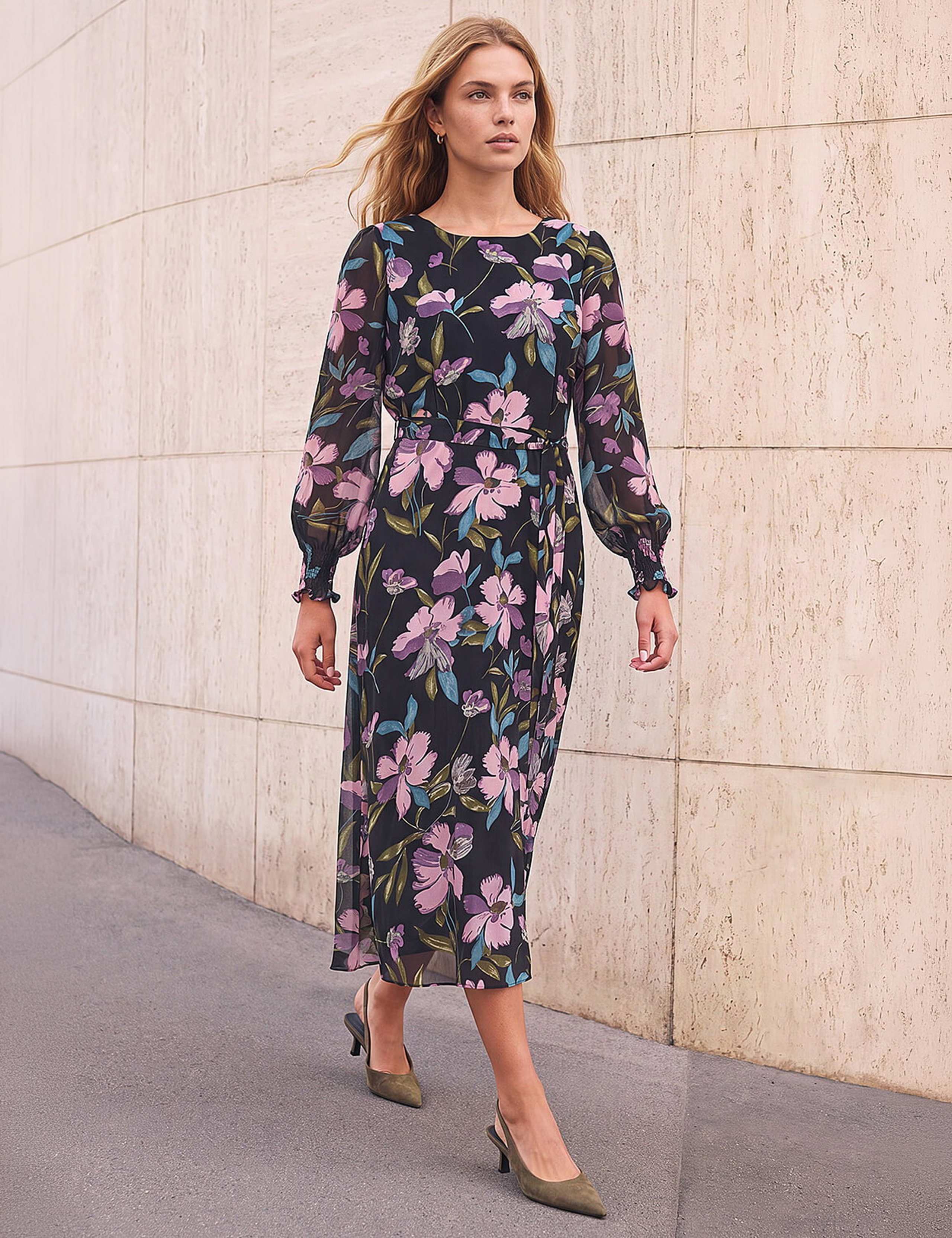 Floral Print Midi Dress