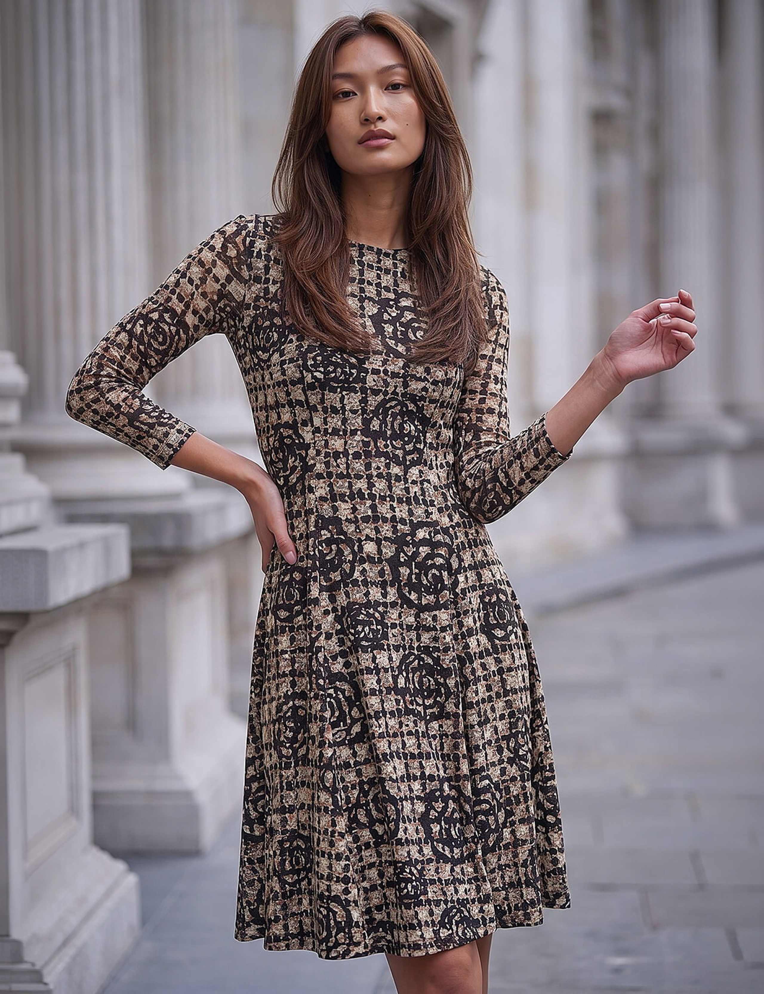 Rose Burnout Lace Dress