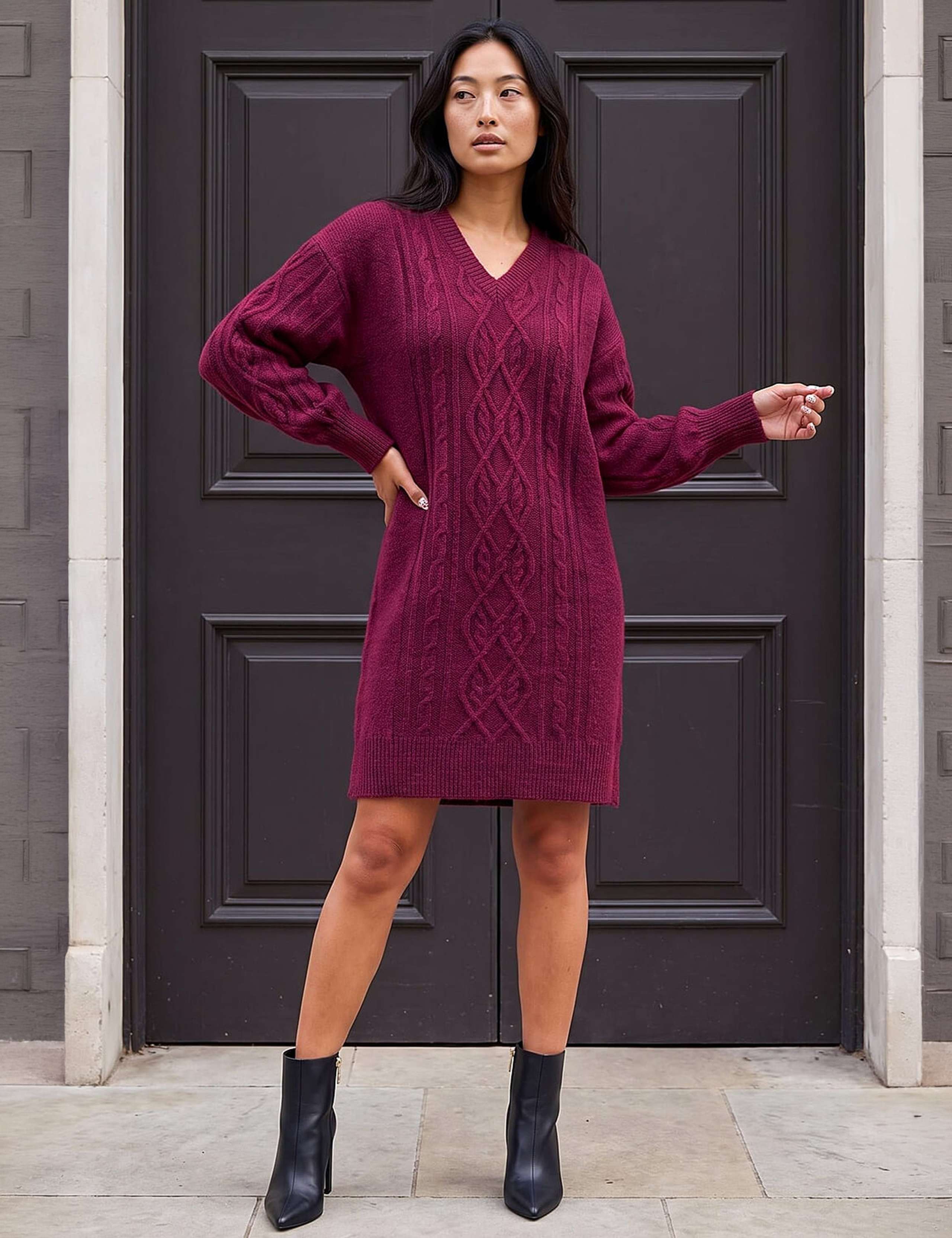 Petite Cable Knit Dress