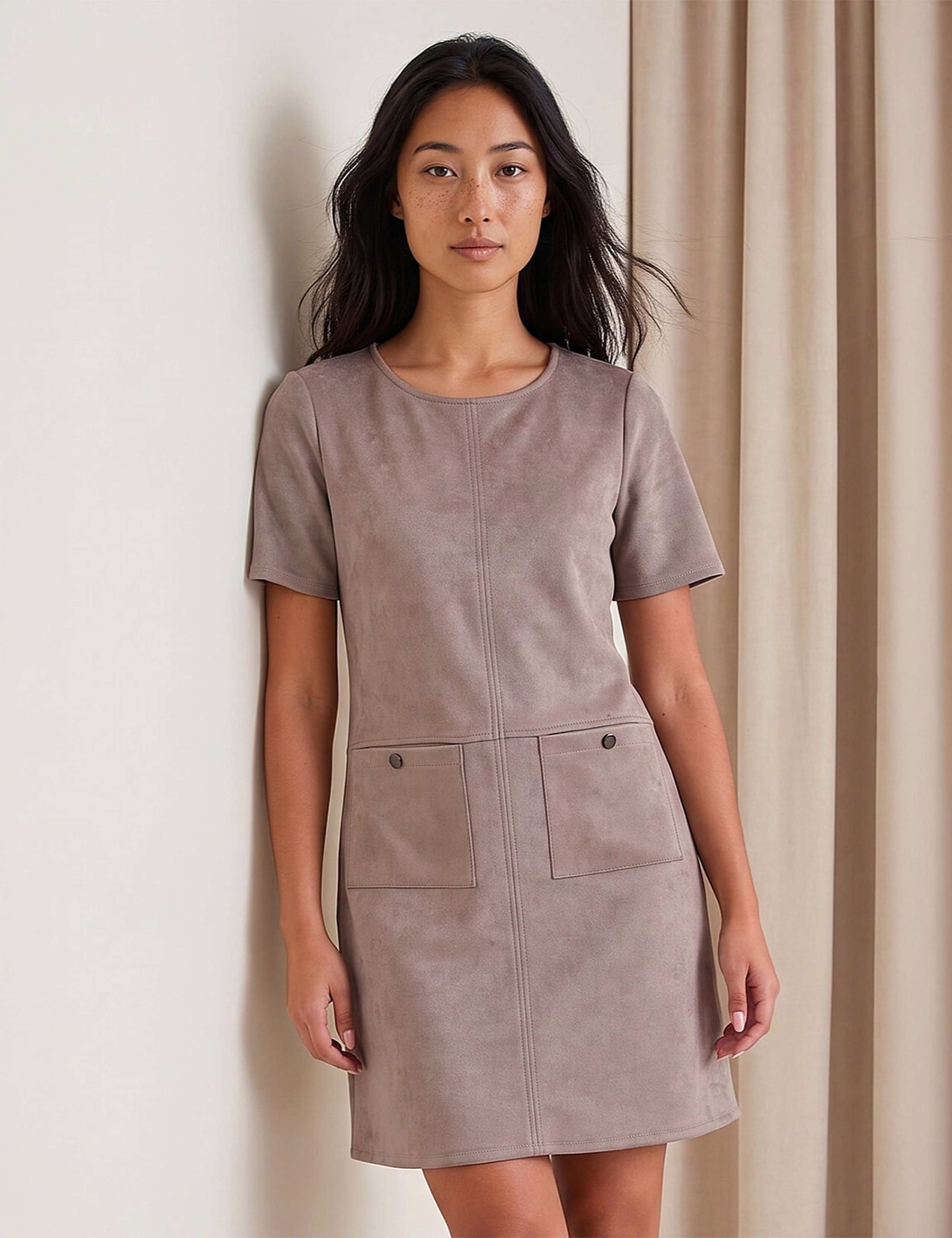Petite Knee Length Shift Dress