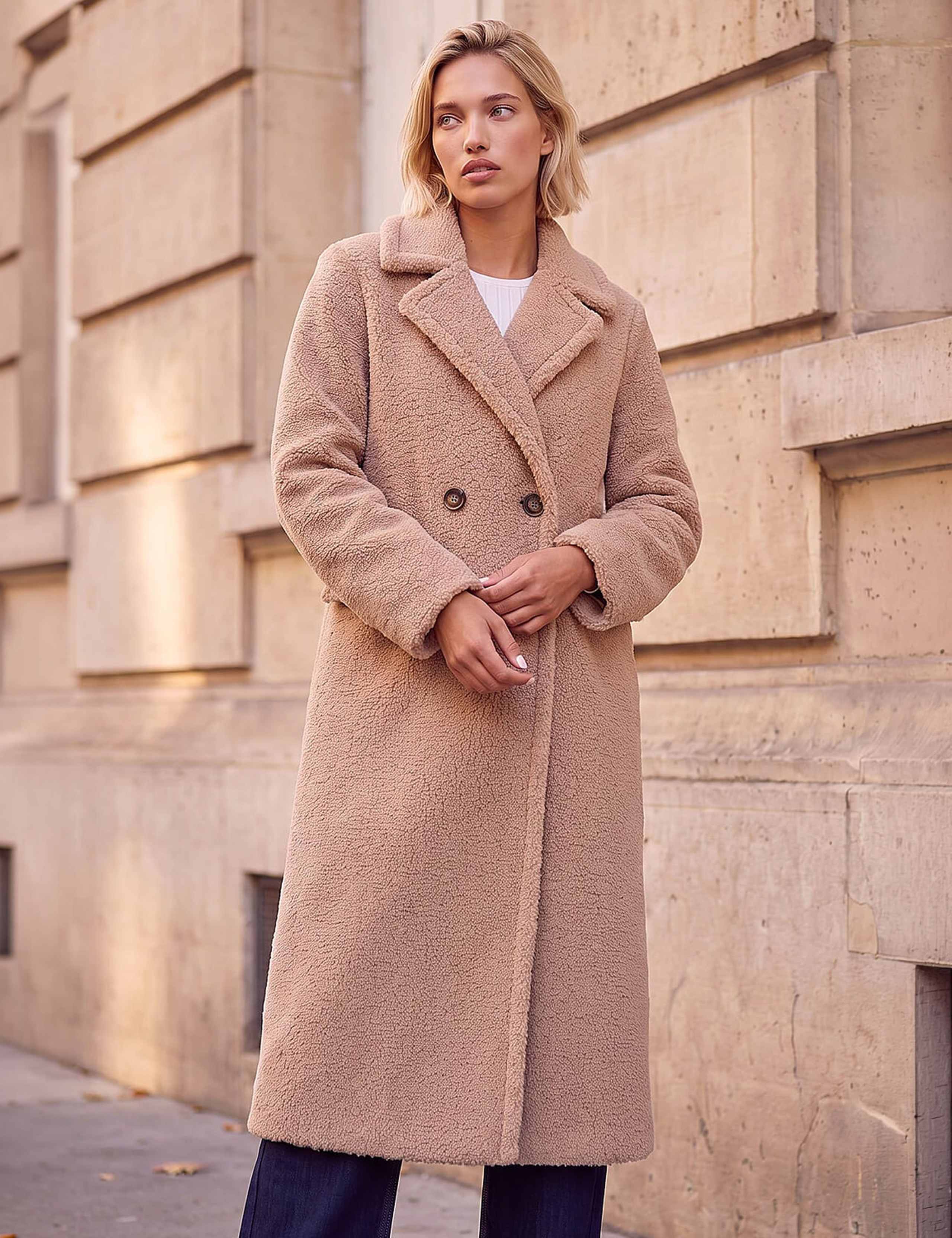 Borg Single Breasted Coat