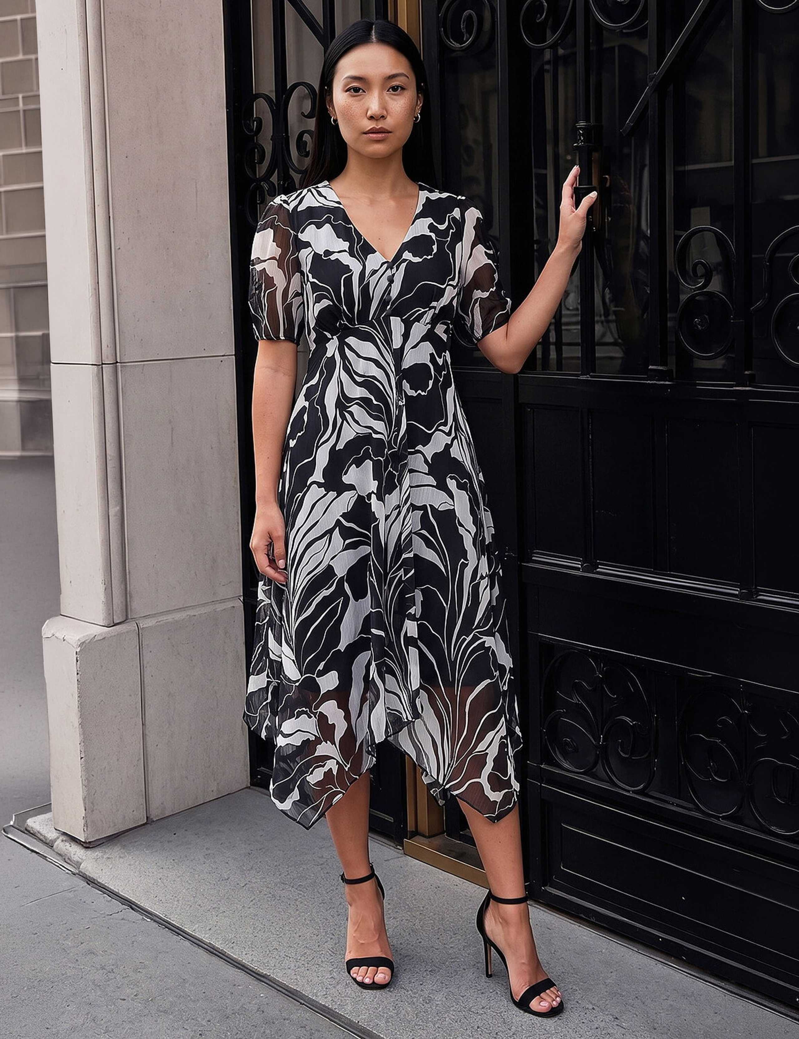 Hanky Hem Knee Length Dress