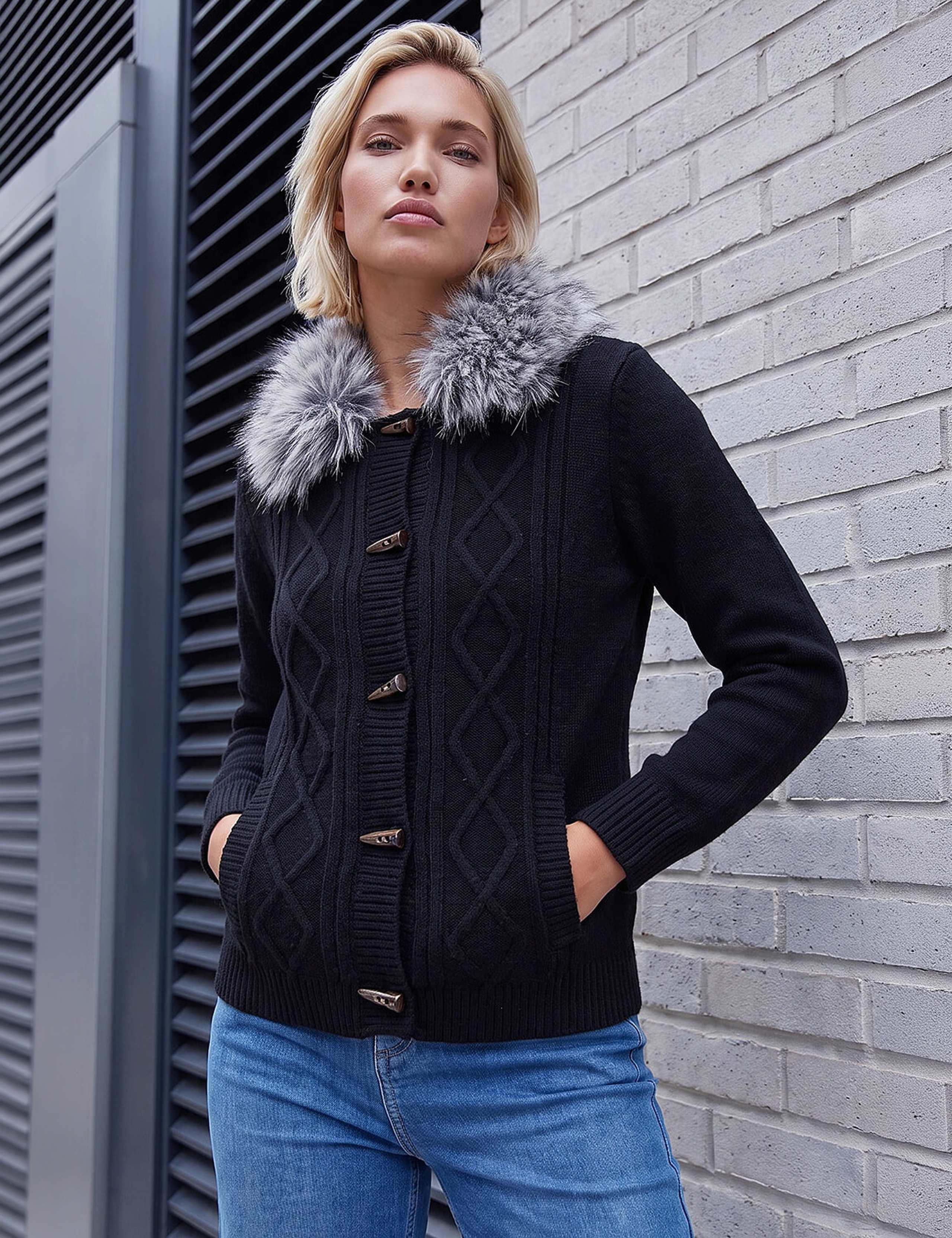 Faux Fur Cardigan