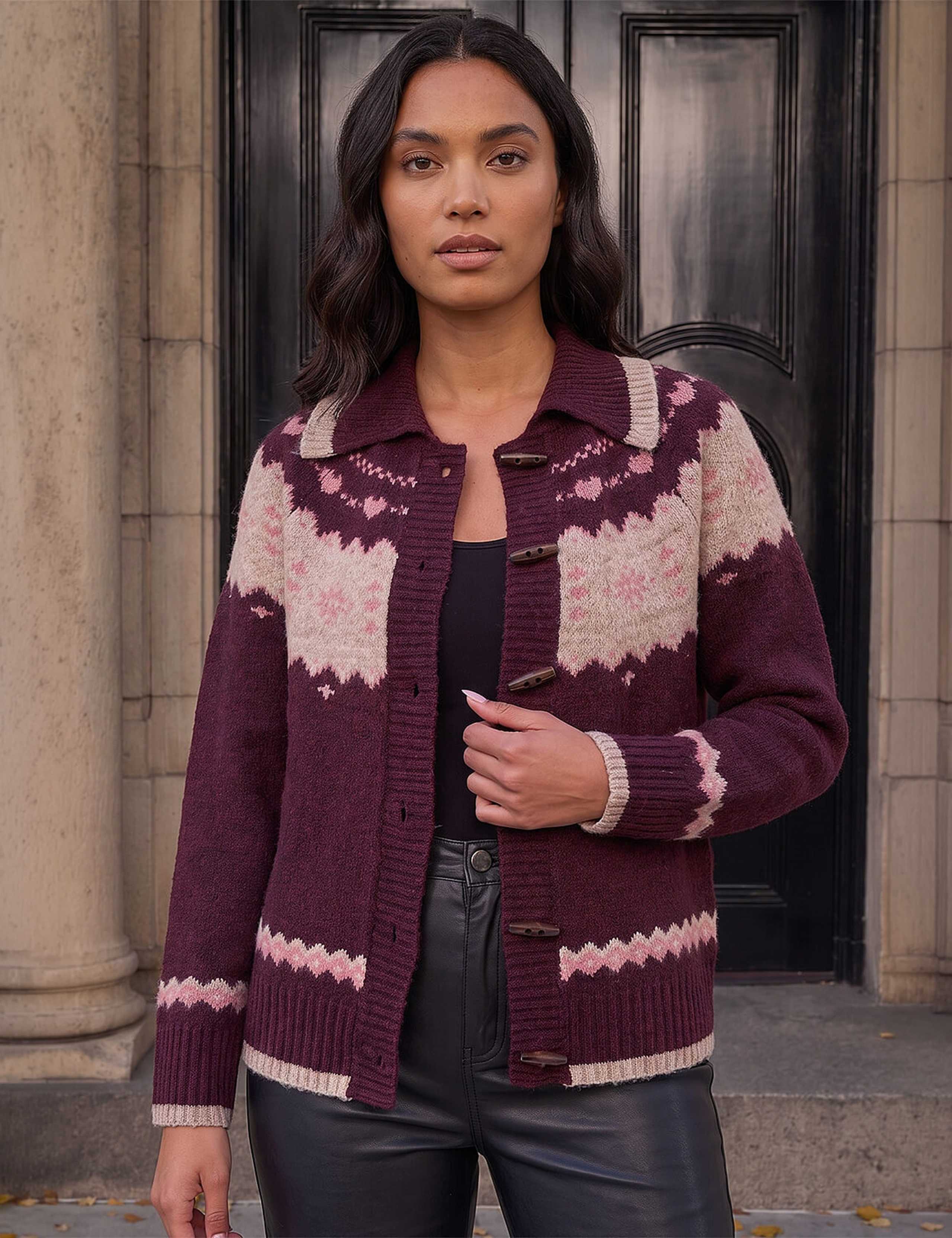 Heart Jacquard Cardigan