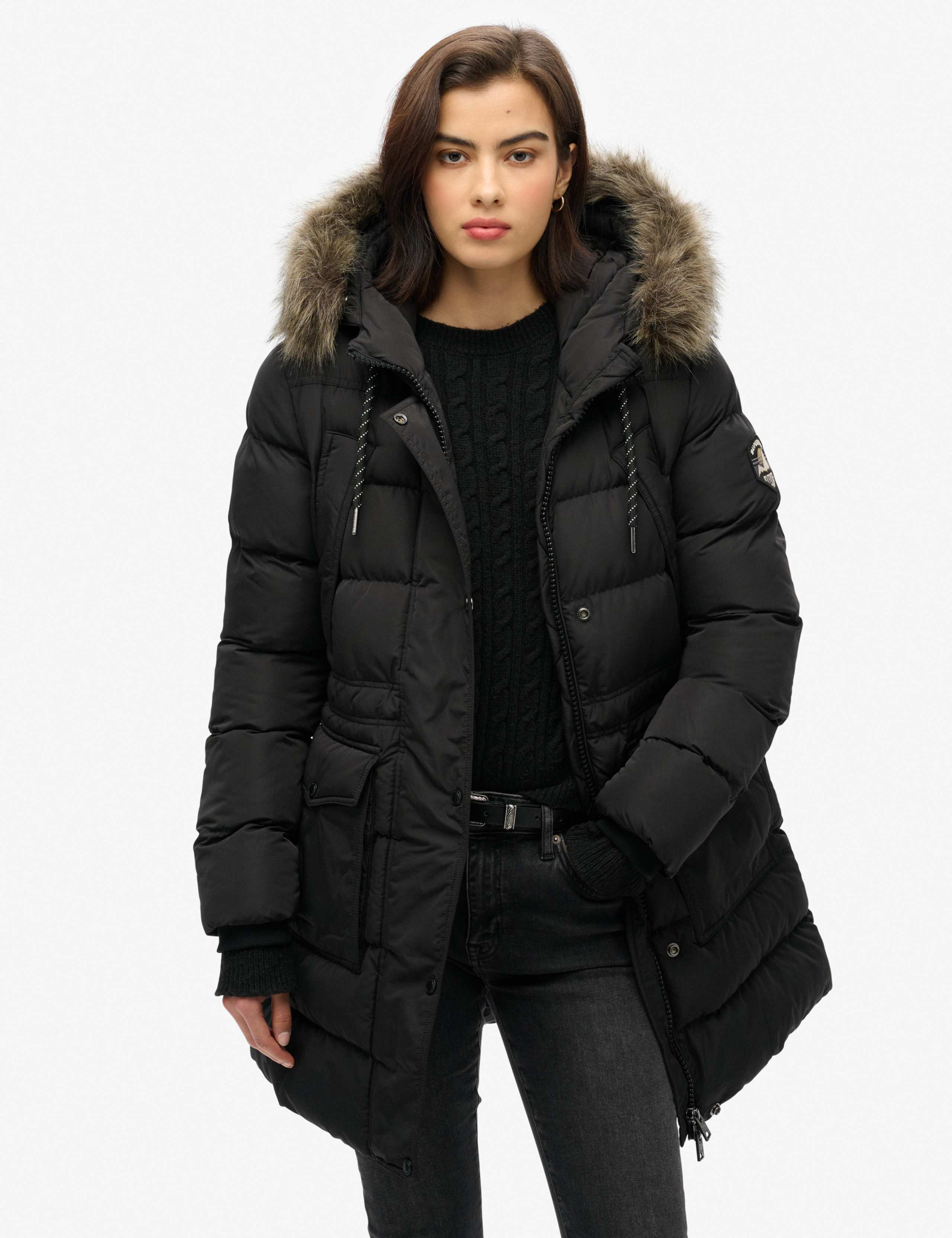 Faux Fur Hooded Puffer Jacket