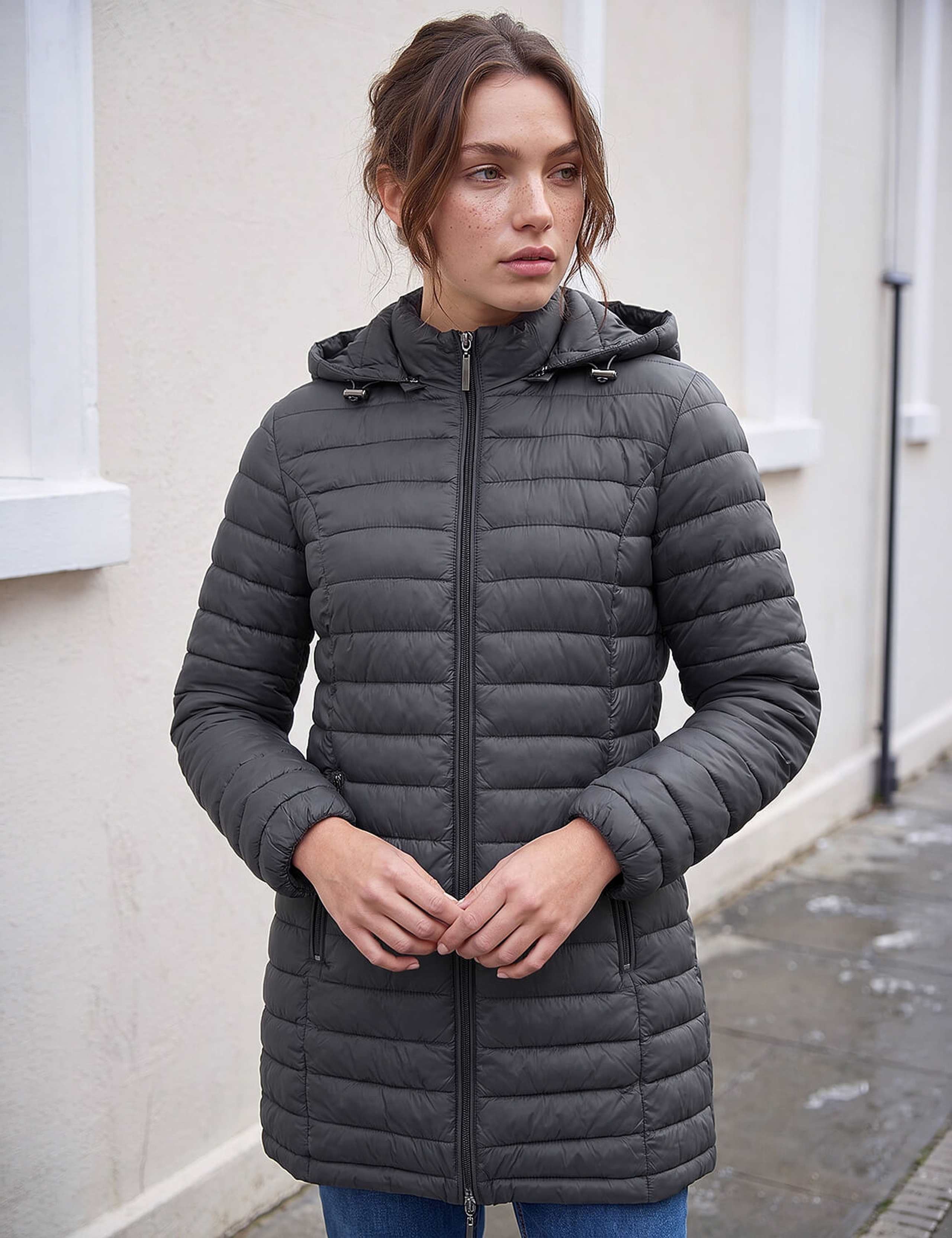 Petite Quilted Hooded Puffer Coat