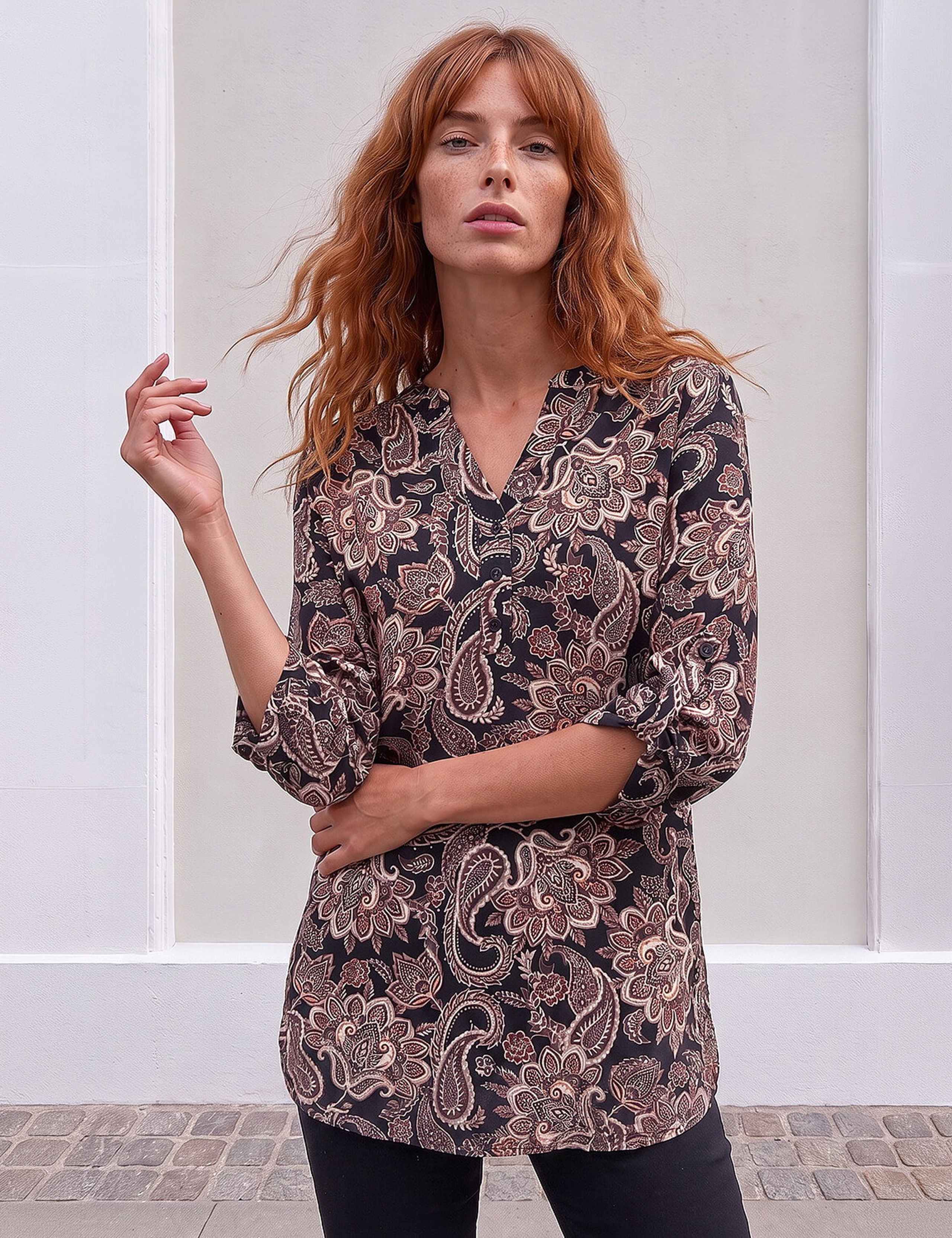 Paisley V Neck Shirt