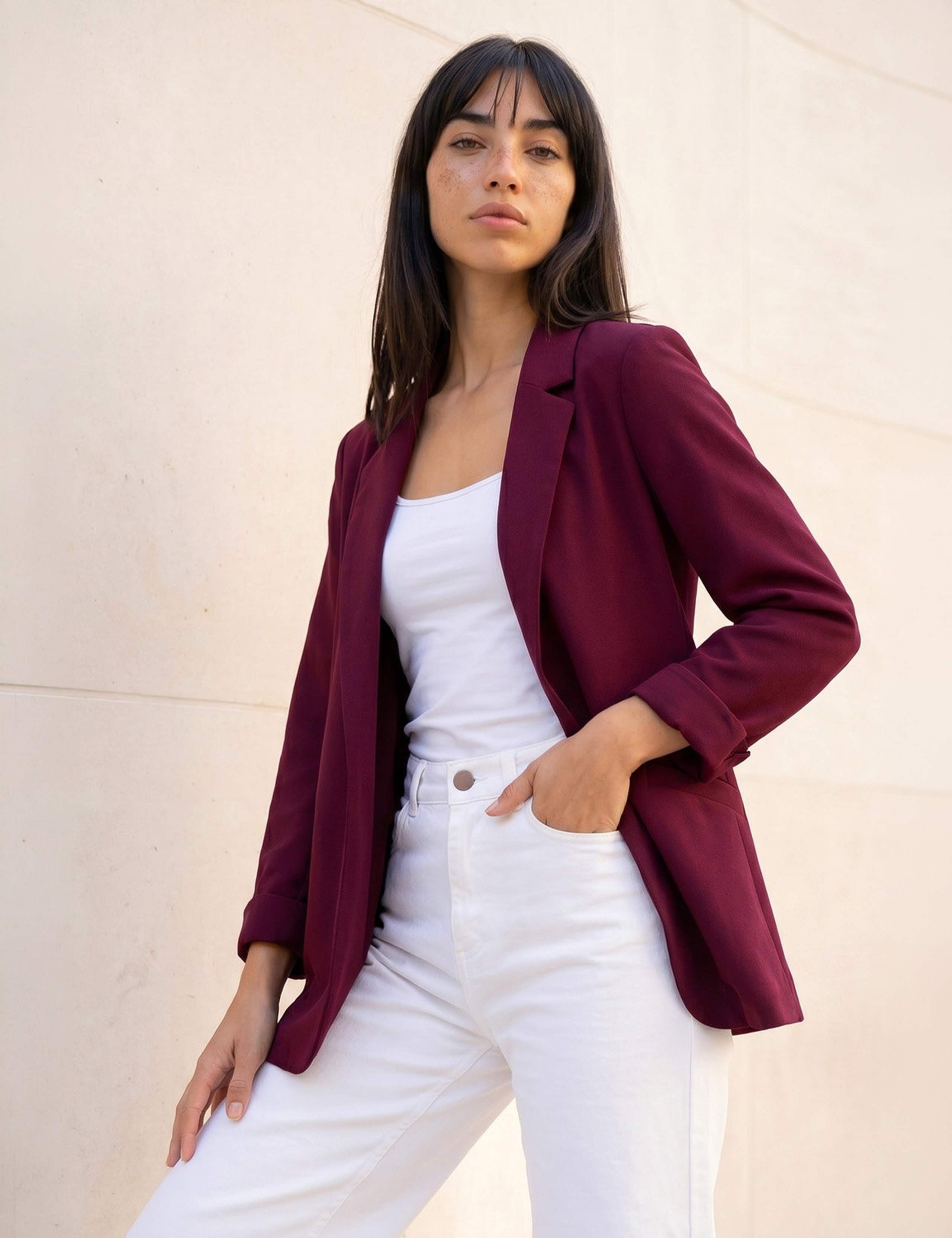 Petite Oversized Revere Collar Blazer