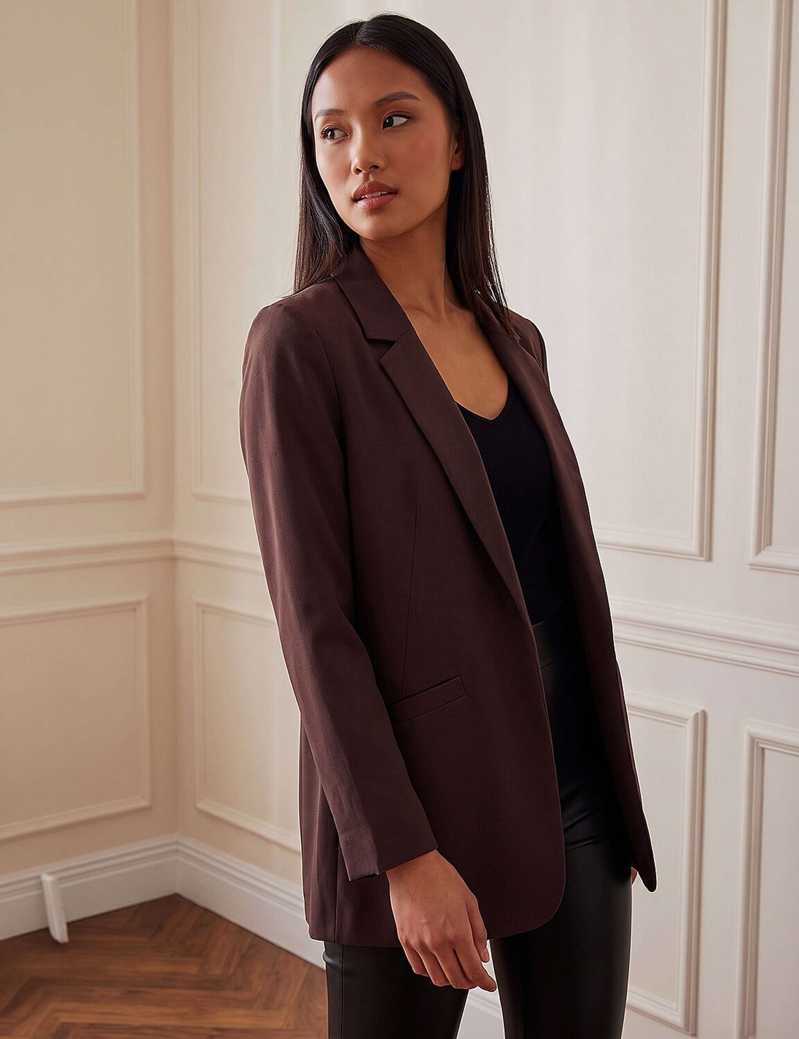 Petite Oversized Revere Collar Blazer